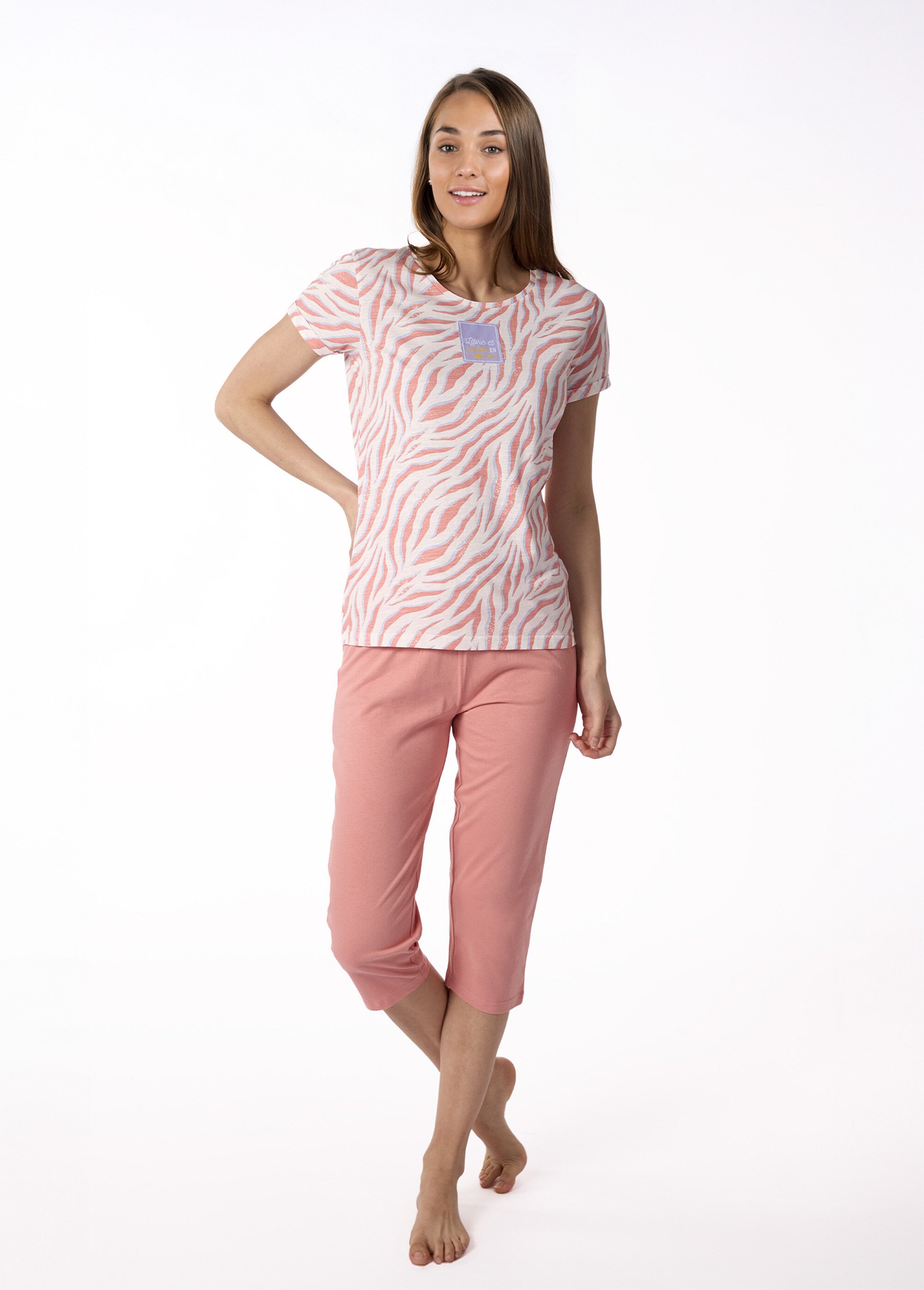 Pyjama manches courtes thème zèbre