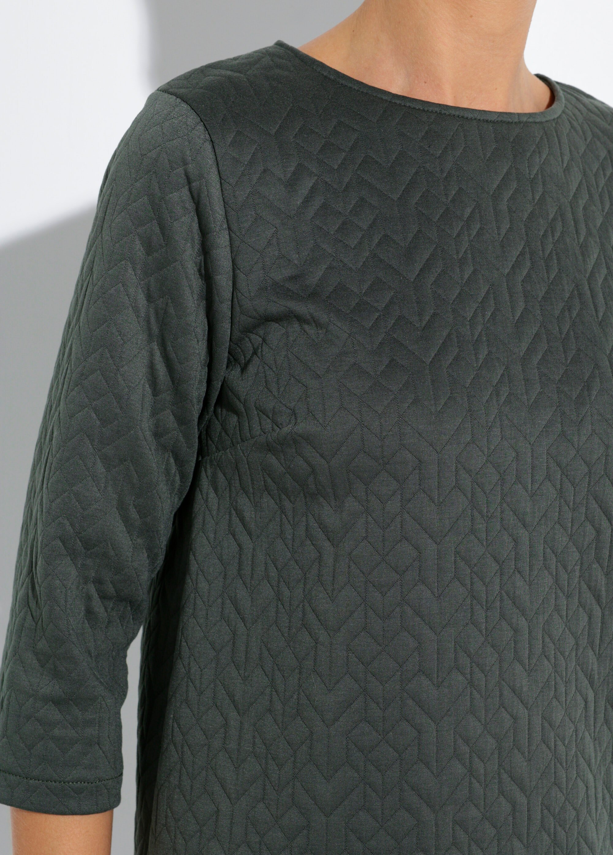 Robe en maille manches 3/4 motif origami Femme Vert TM-CATOE DE1