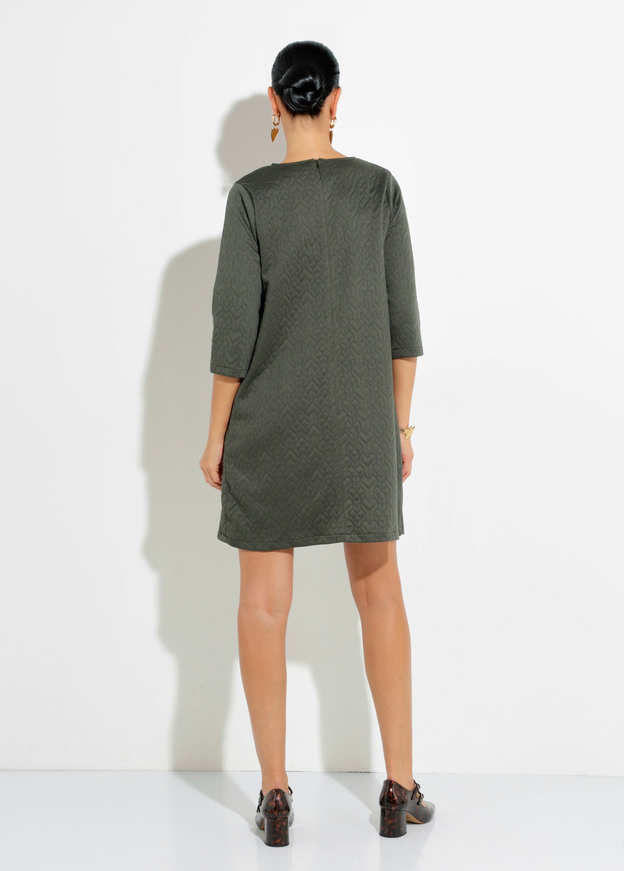 Robe en maille manches 3/4 motif origami