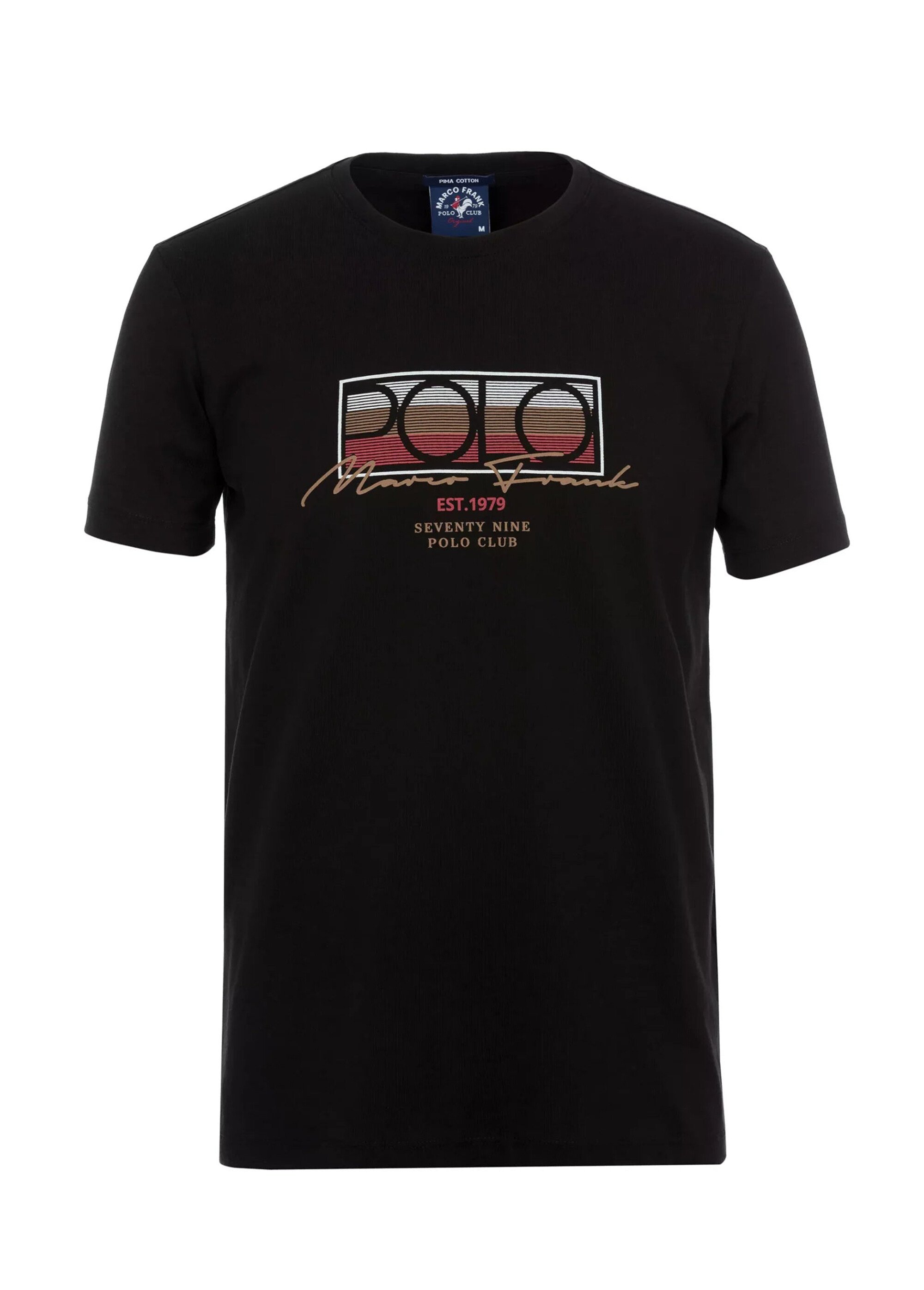 T-shirt à manches courtes, thème polo Homme Noir MFK-OLIVIER AP1