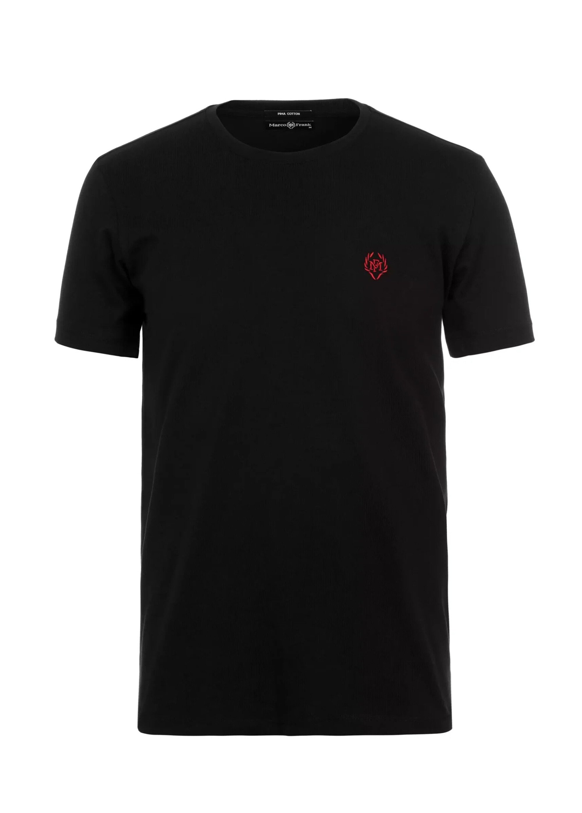 T-shirt col rond essentiel, logo poitrine Homme Noir MFK-MARCO AP1