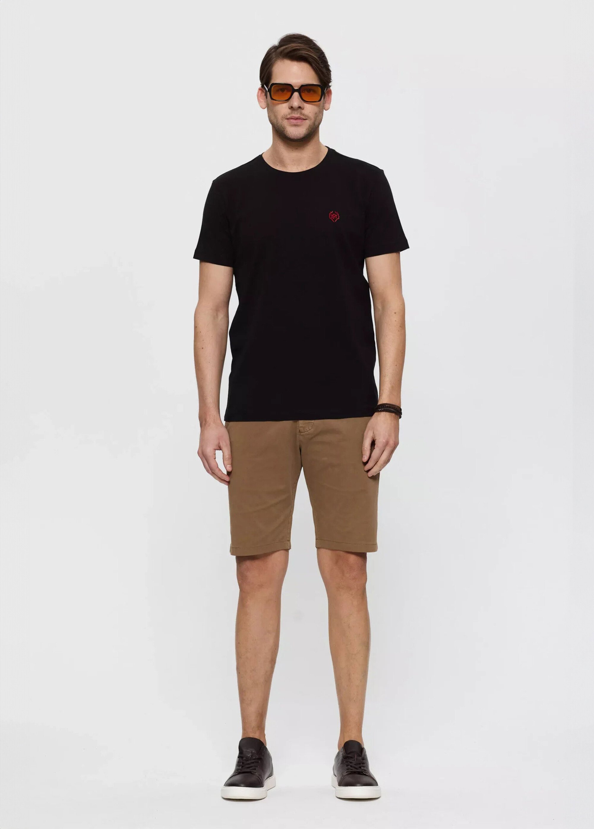 T-shirt col rond essentiel, logo poitrine Homme Noir MFK-MARCO SF1