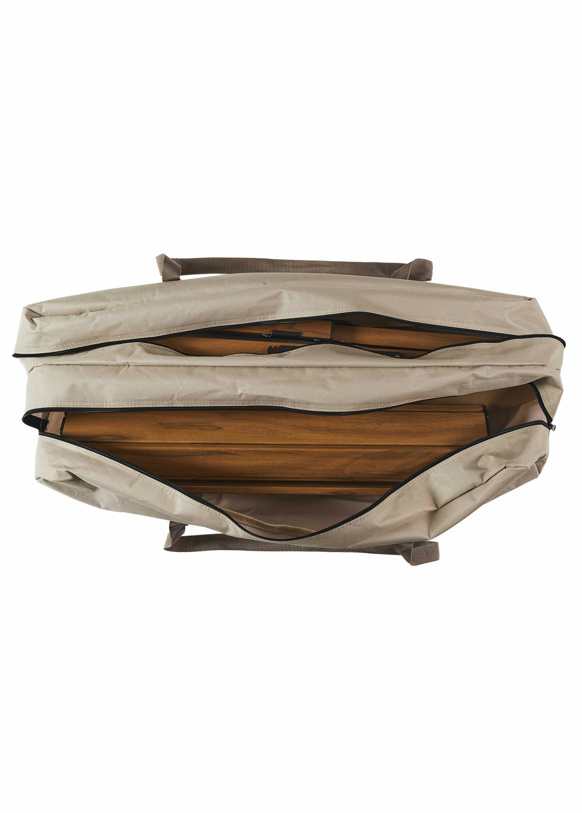 Table basse pliable bois + housse BEIGE CMP-HDO0071 OV1