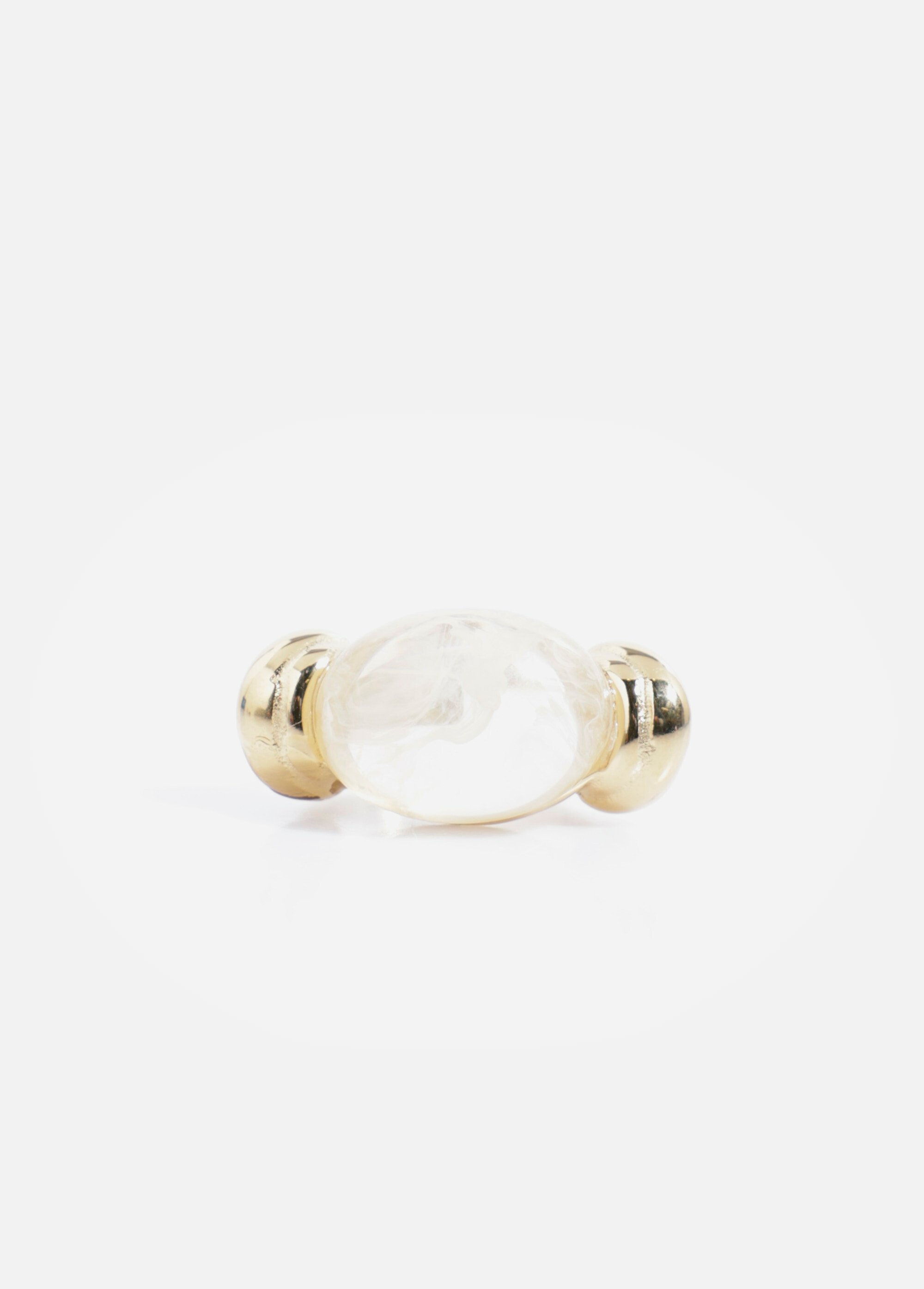 Bague perle colorée, acier inoxydable Doré AE-BA812544 DE1