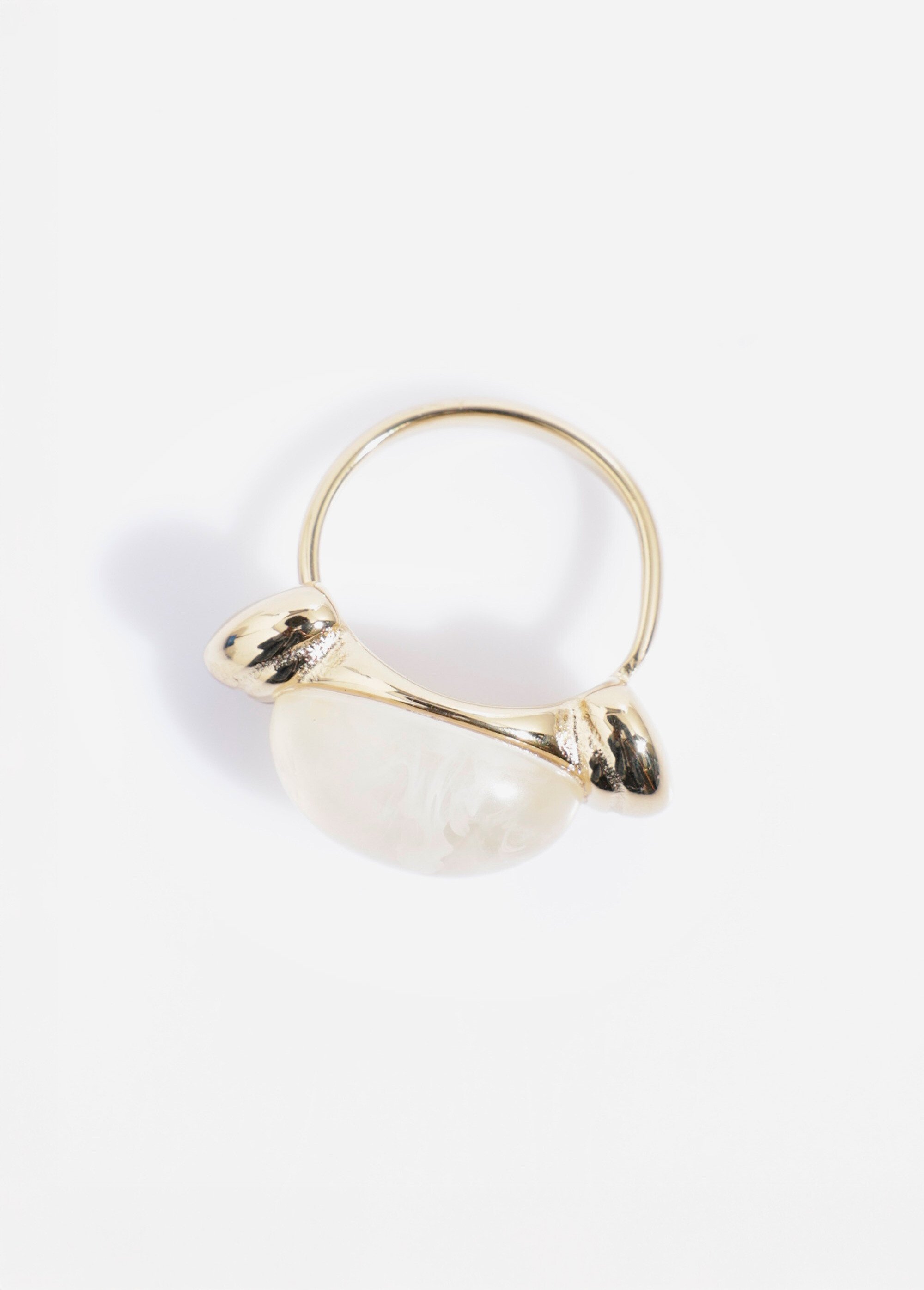 Bague perle colorée, acier inoxydable Doré AE-BA812544 FA1