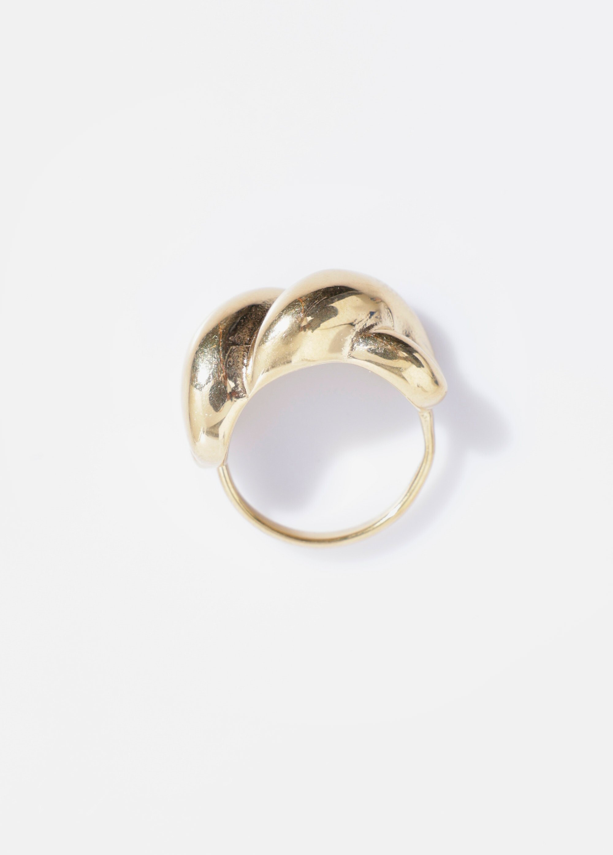 Bague torsades en acier inoxydable Doré AE-BA812541 FA1