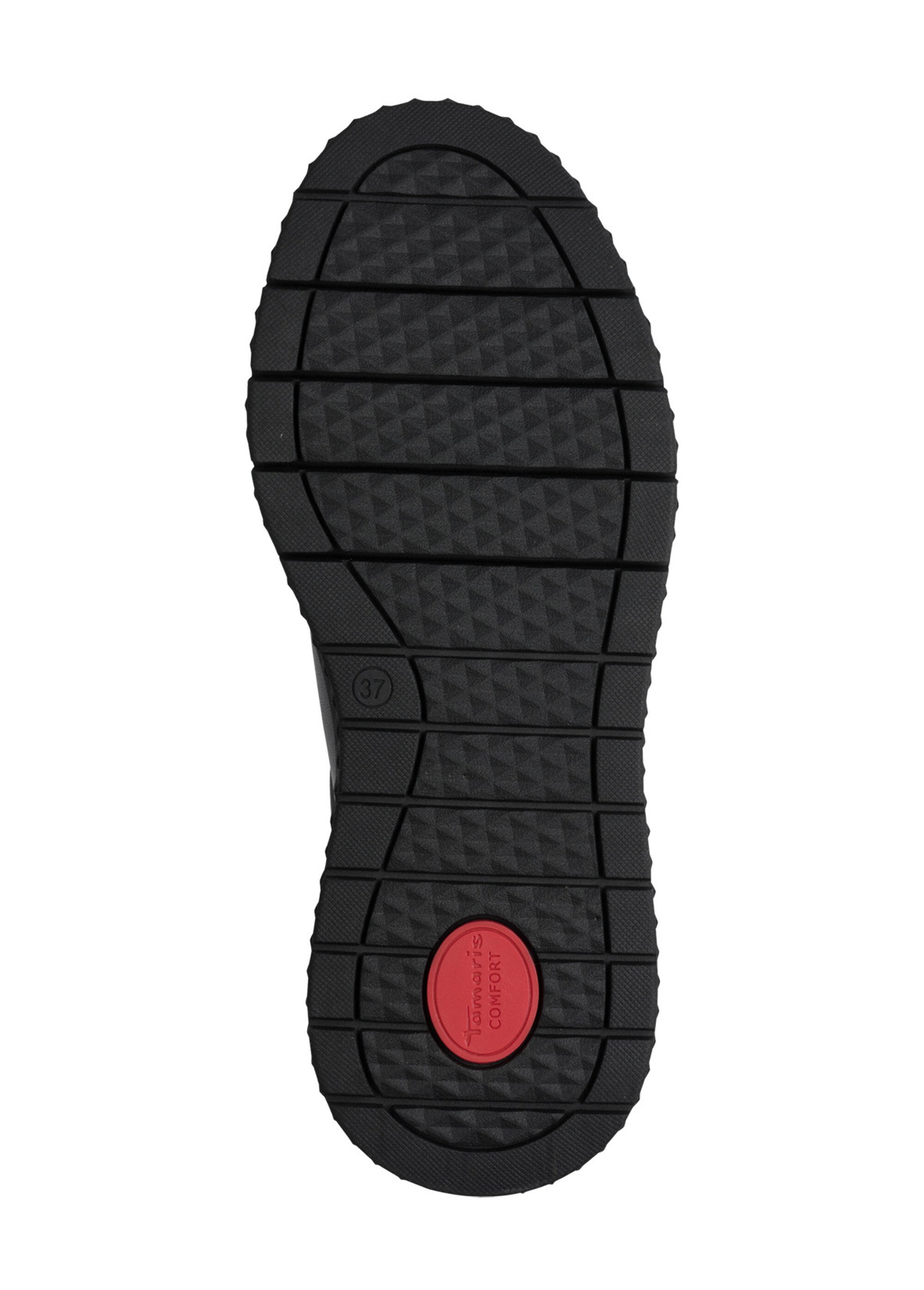 Baskets cuir à lacets, semelle épaisse Femme Noir TAM88372045 UN1