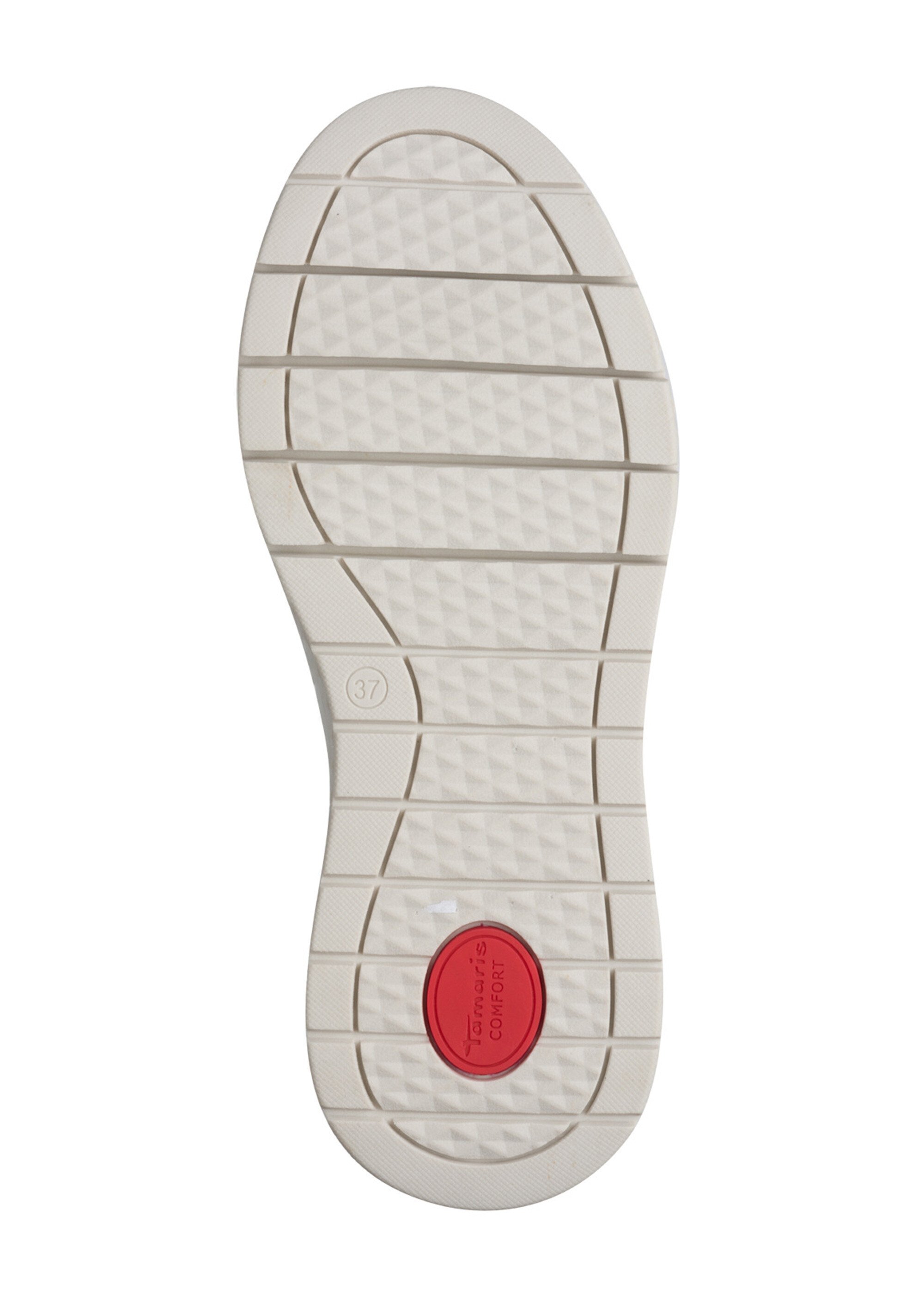 Baskets cuir à lacets, semelle épaisse Femme Blanc TAM88372045 UN1