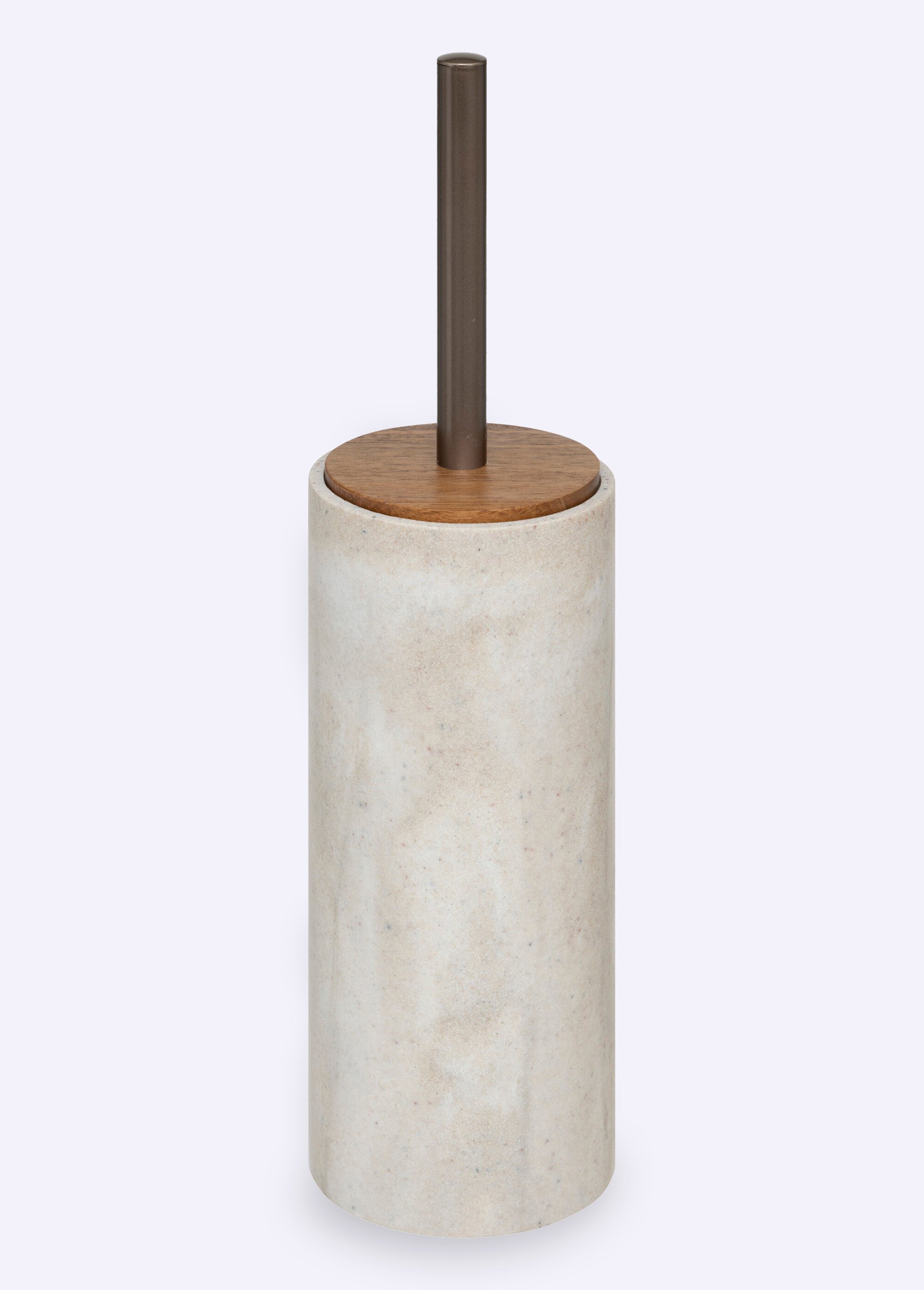 Brosse WC ronde effet pierre  travertin Beige JJA-200160A FA1