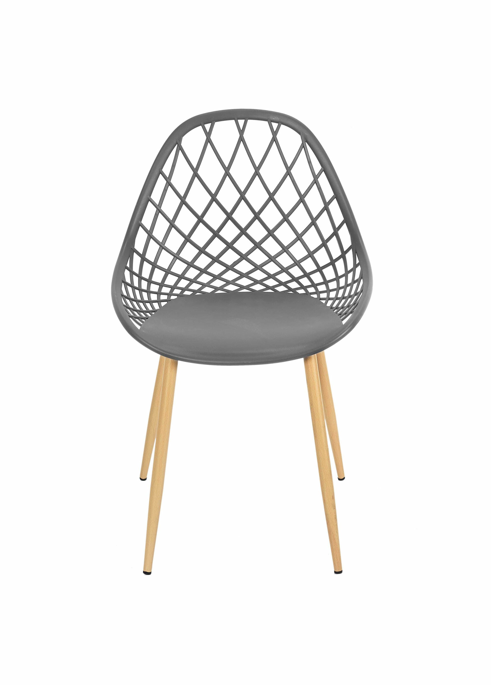 Chaise d'extérieur avec dossier alvéolé GRIS CMP-HDO2022A DE2