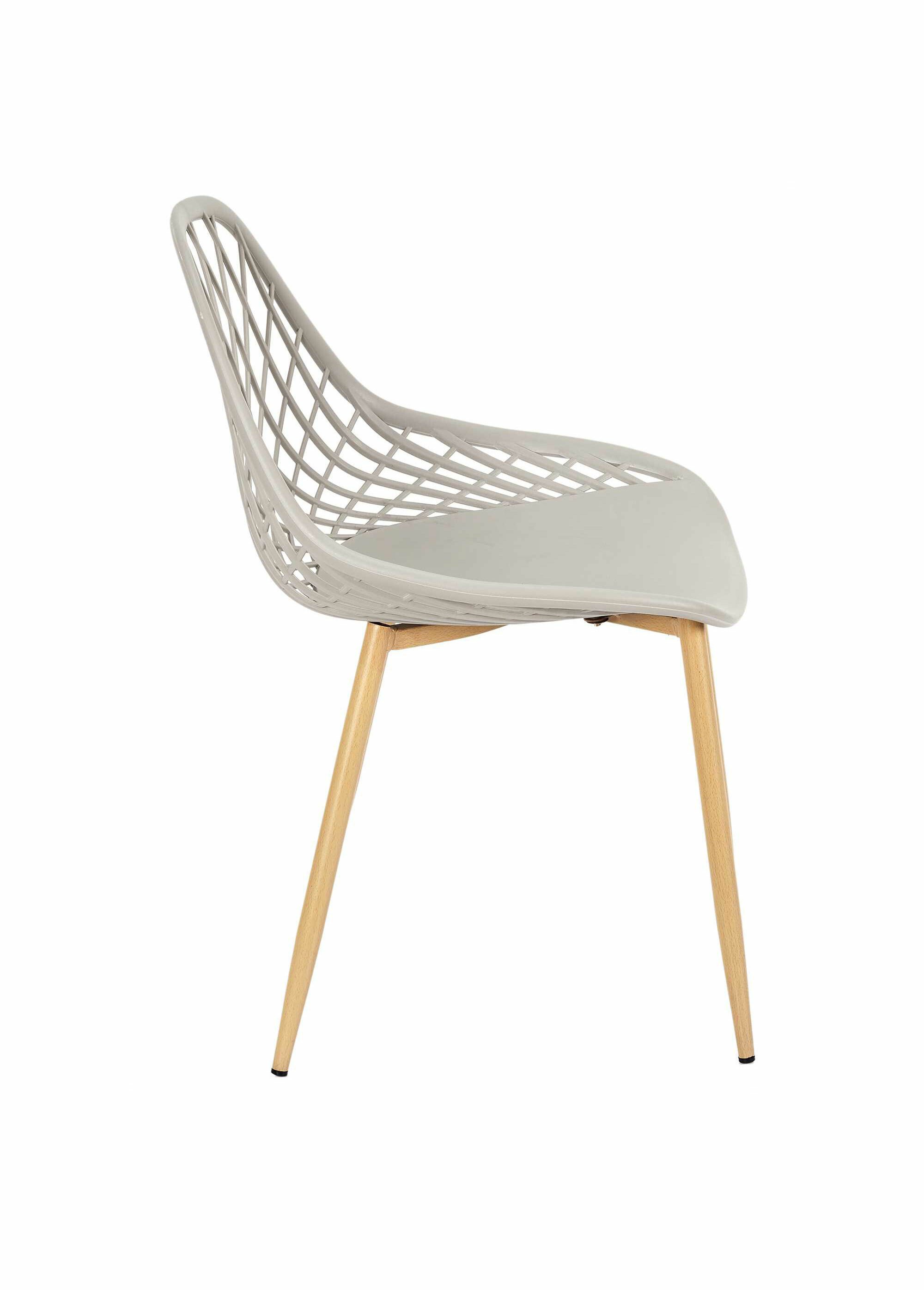 Chaise d'extérieur avec dossier alvéolé MARRON CMP-HDO2022A DE1