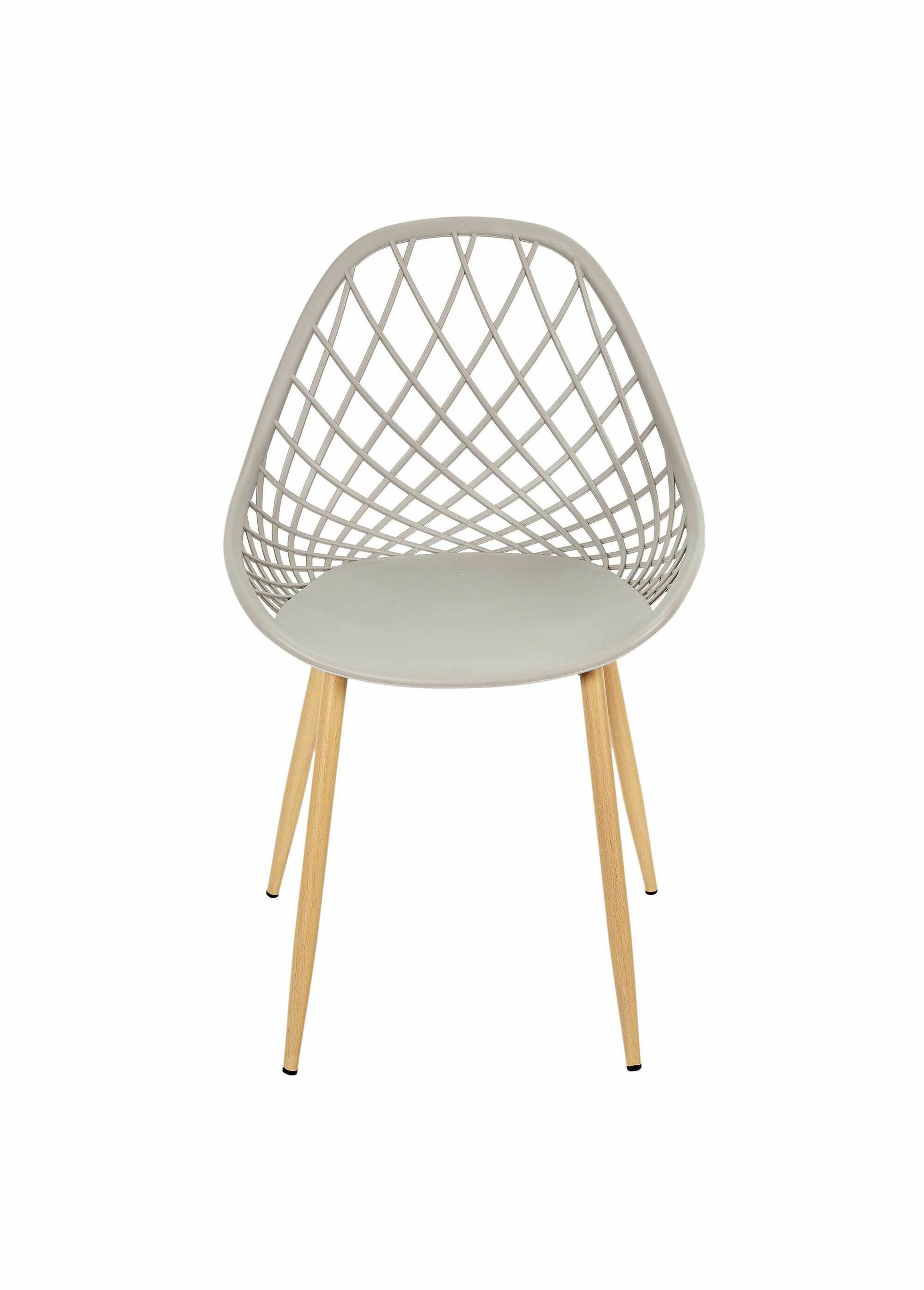 Chaise d'extérieur avec dossier alvéolé MARRON CMP-HDO2022A DE2