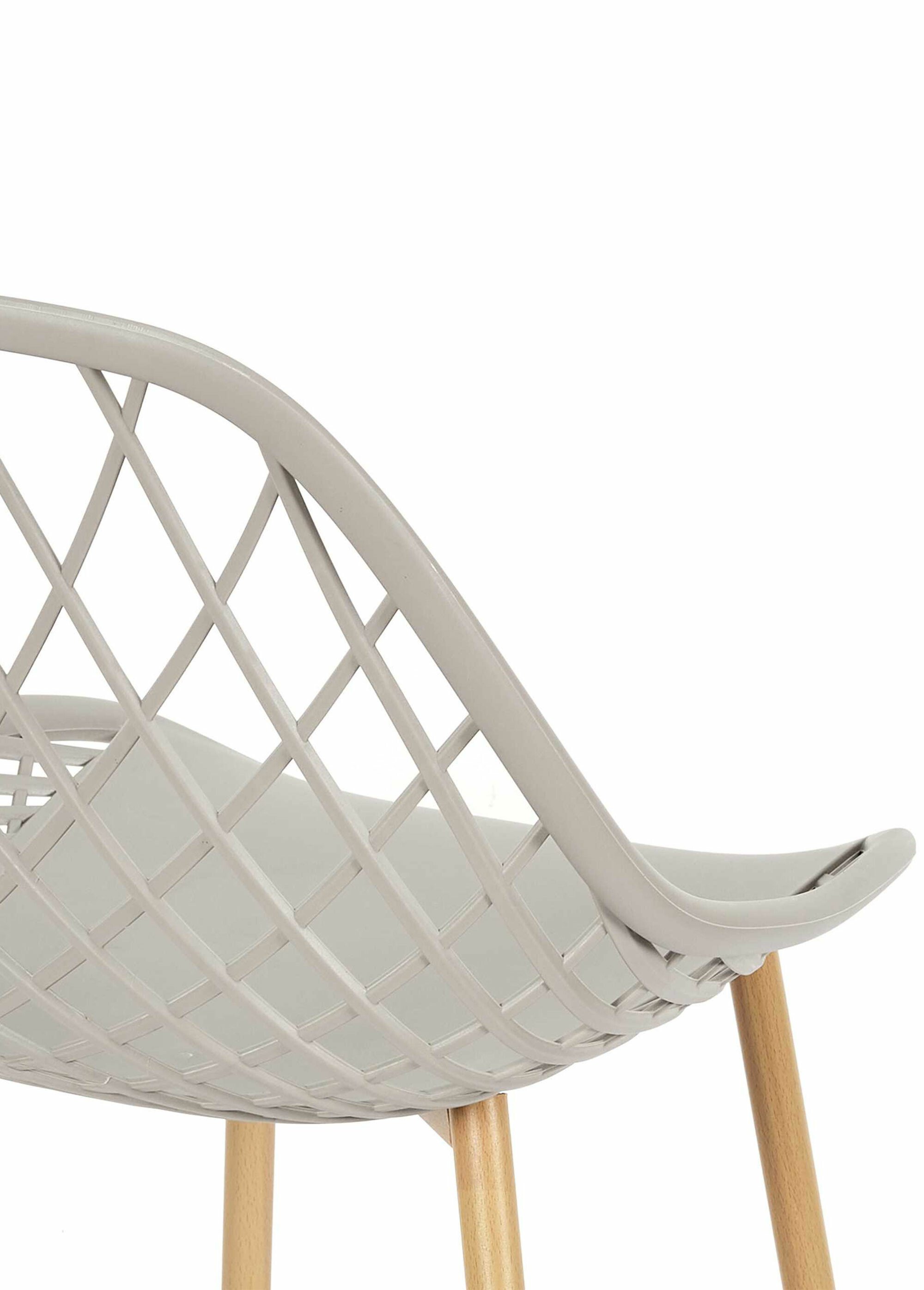 Chaise d'extérieur avec dossier alvéolé MARRON CMP-HDO2022A DE3