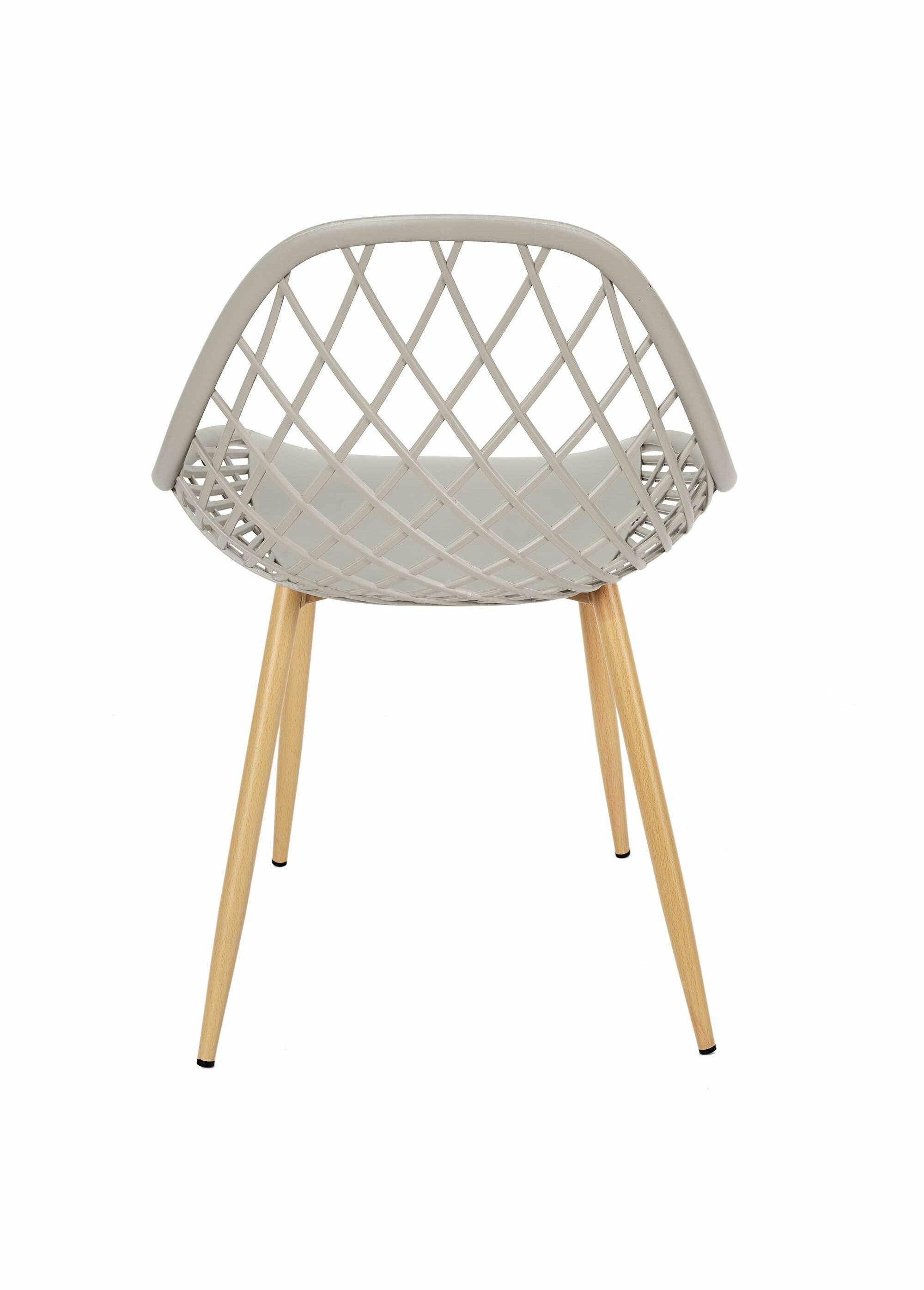 Chaise d'extérieur avec dossier alvéolé MARRON CMP-HDO2022A DO1