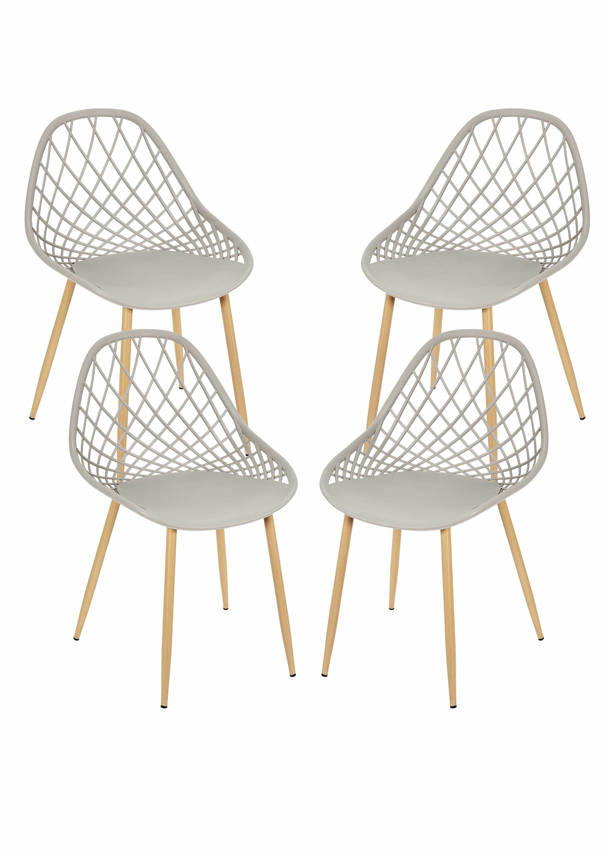 Chaise d'extérieur avec dossier alvéolé MARRON CMP-HDO2022A FA1