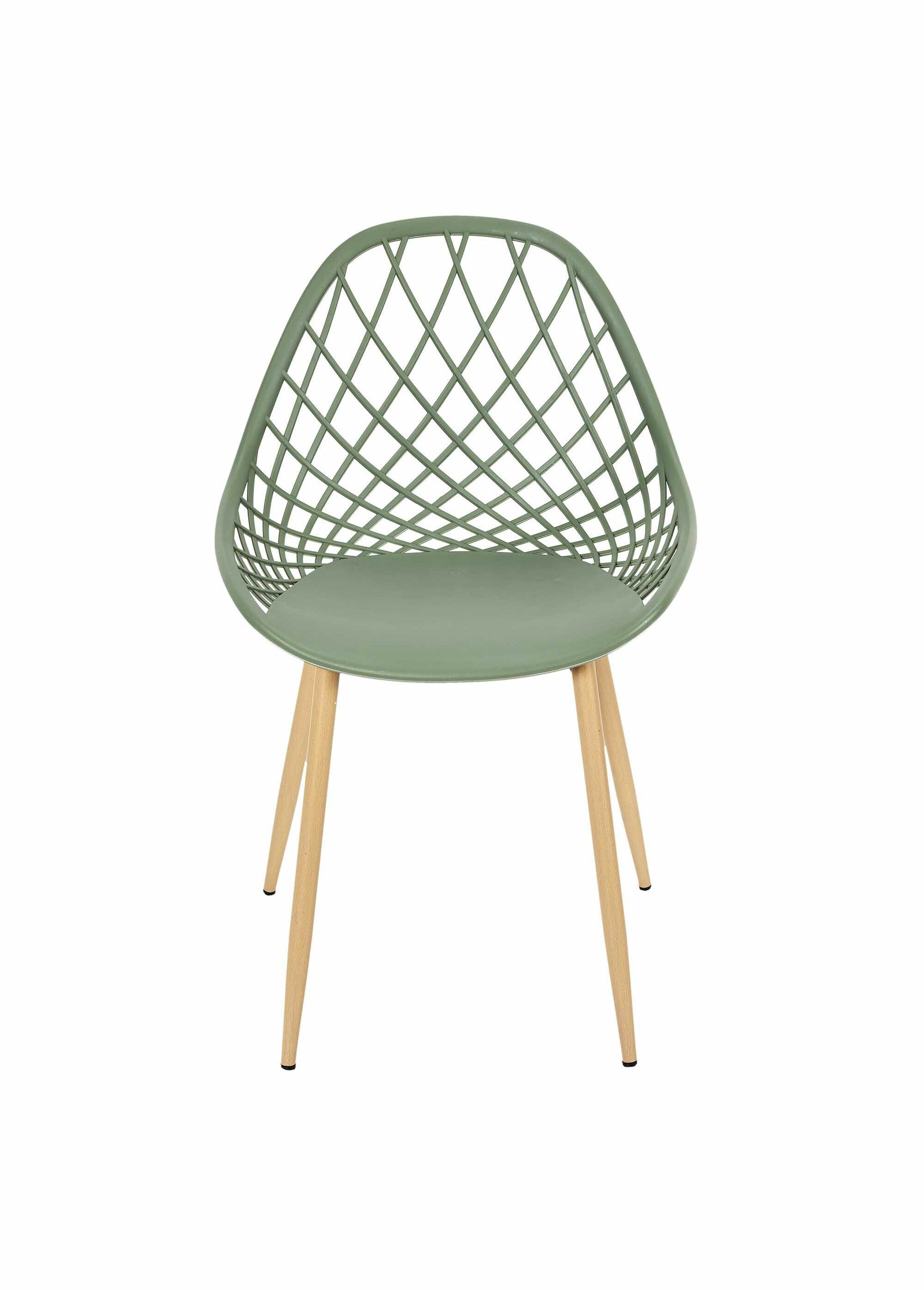 Chaise d'extérieur avec dossier alvéolé VERT CMP-HDO2022A DE2