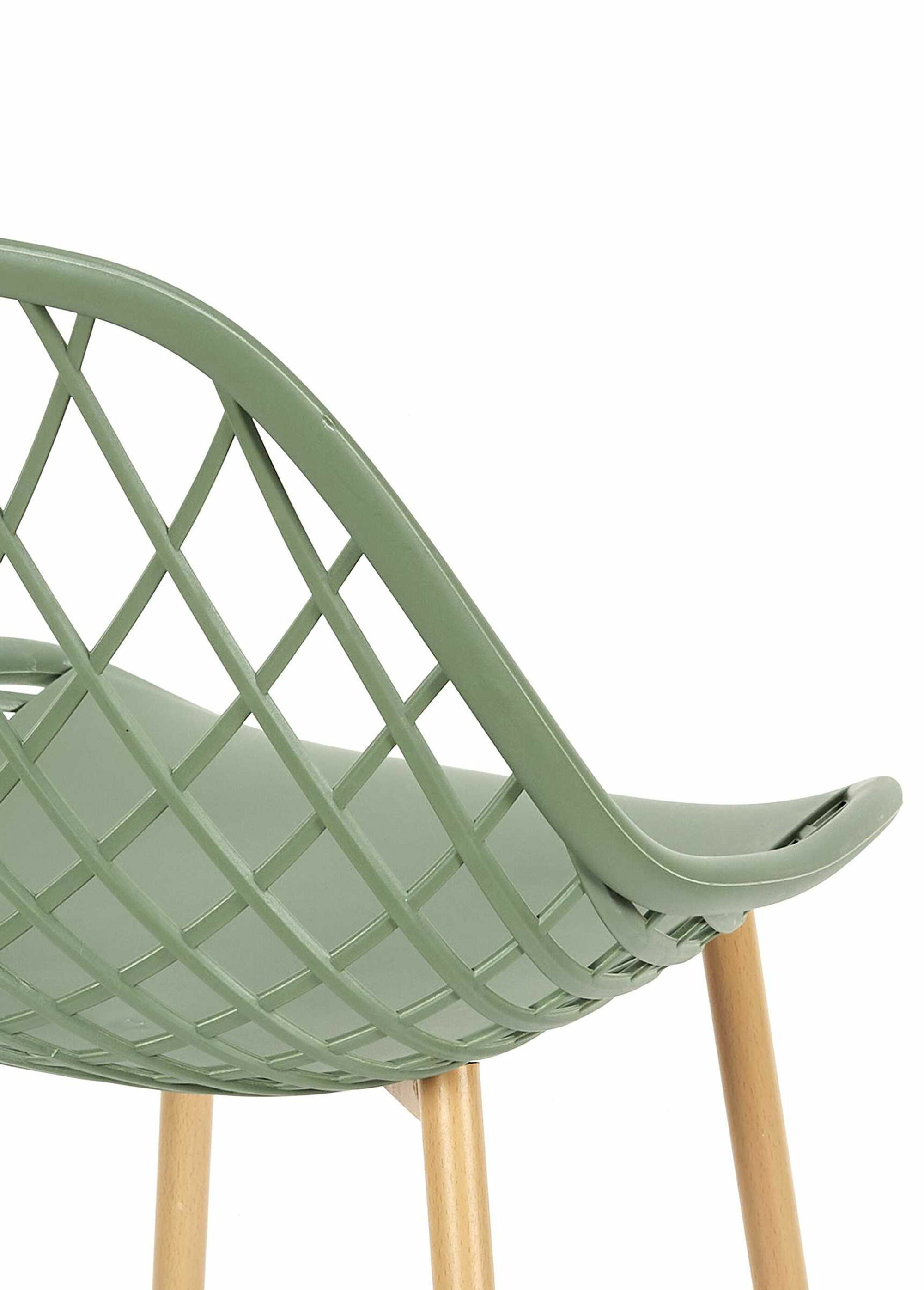 Chaise d'extérieur avec dossier alvéolé VERT CMP-HDO2022A DE3