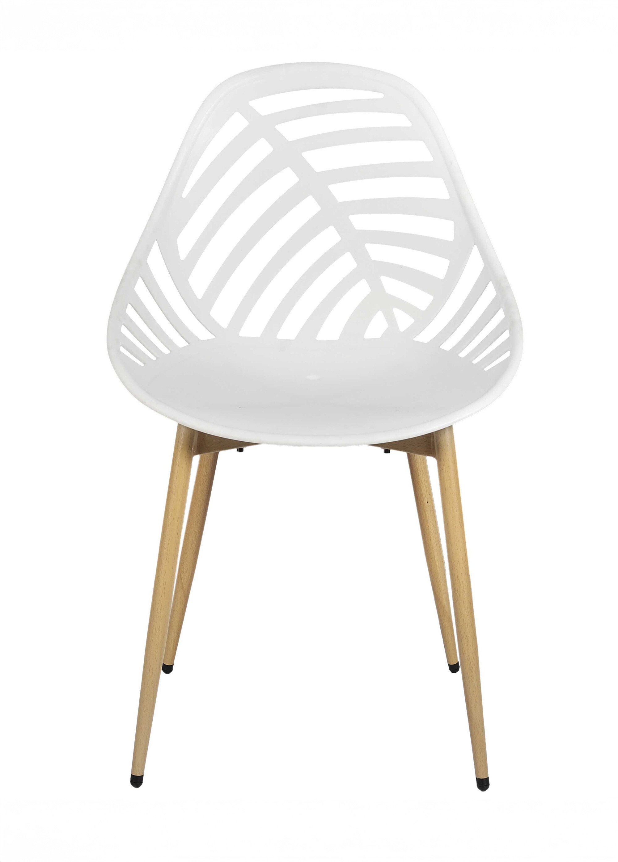 Chaises d'extérieur dossier fantaisie BLANC CMP-HDO0335 DE1
