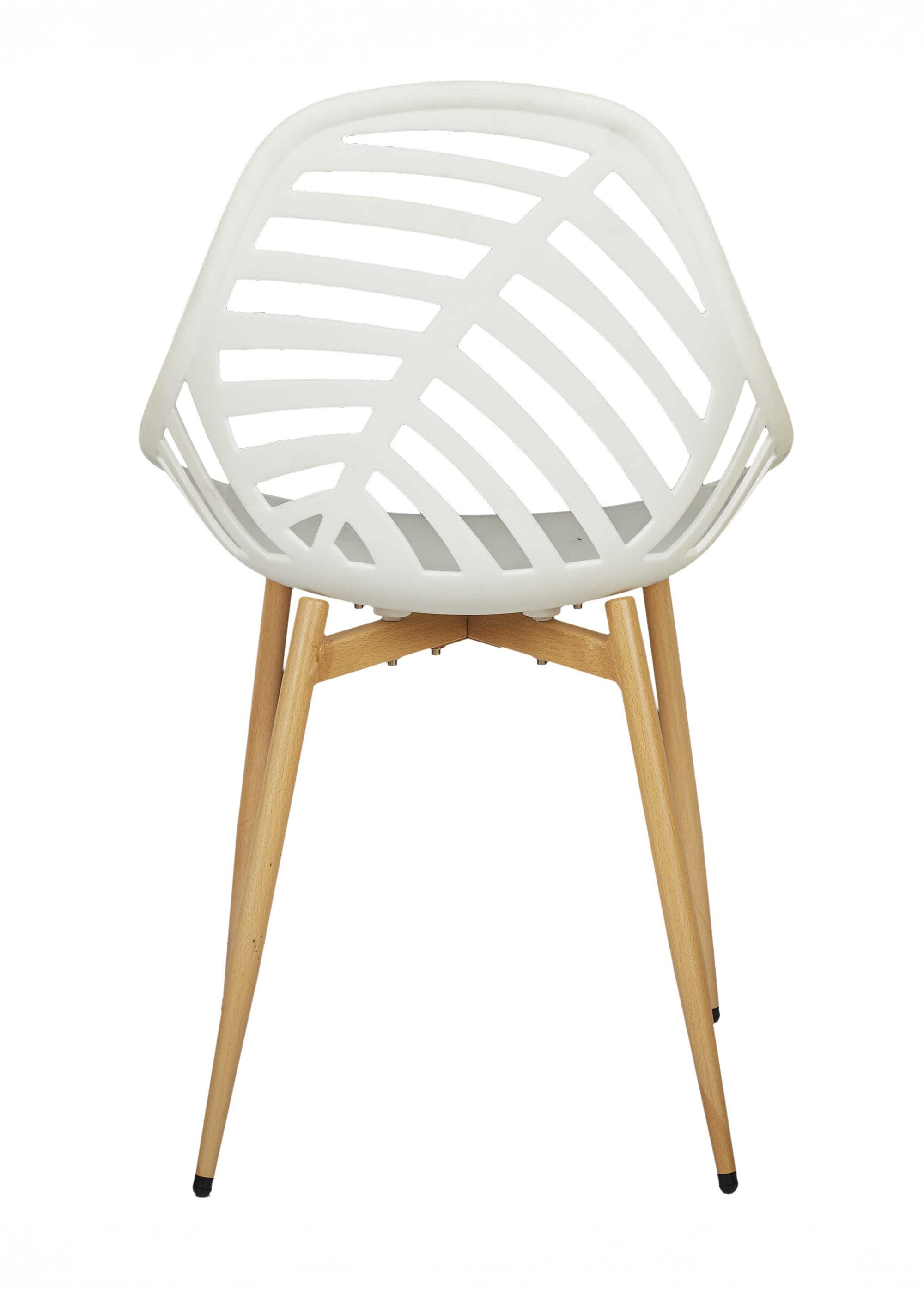 Chaises d'extérieur dossier fantaisie BLANC CMP-HDO0335 DO1