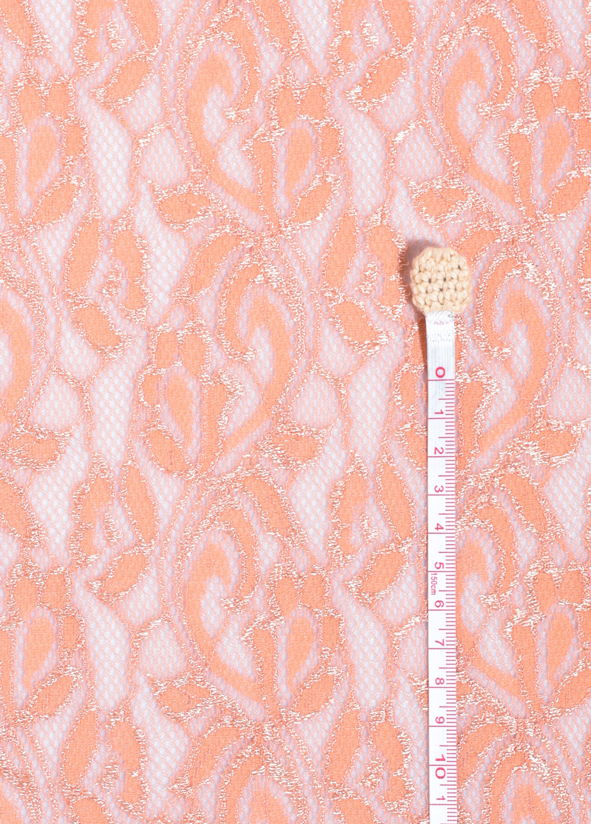 Coupon dentelle fleurie à reflets, 3T