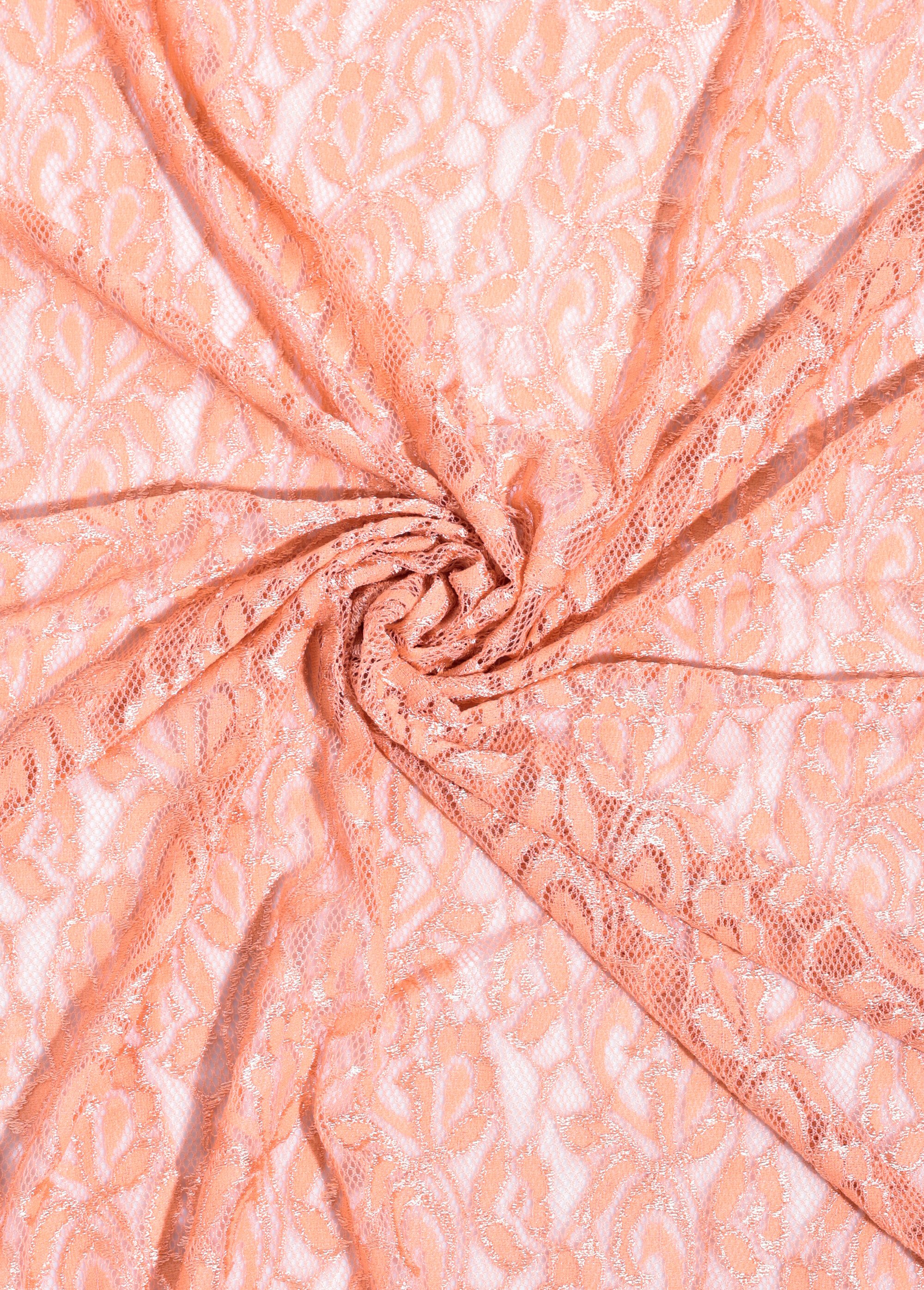 Coupon dentelle fleurie à reflets, 3T