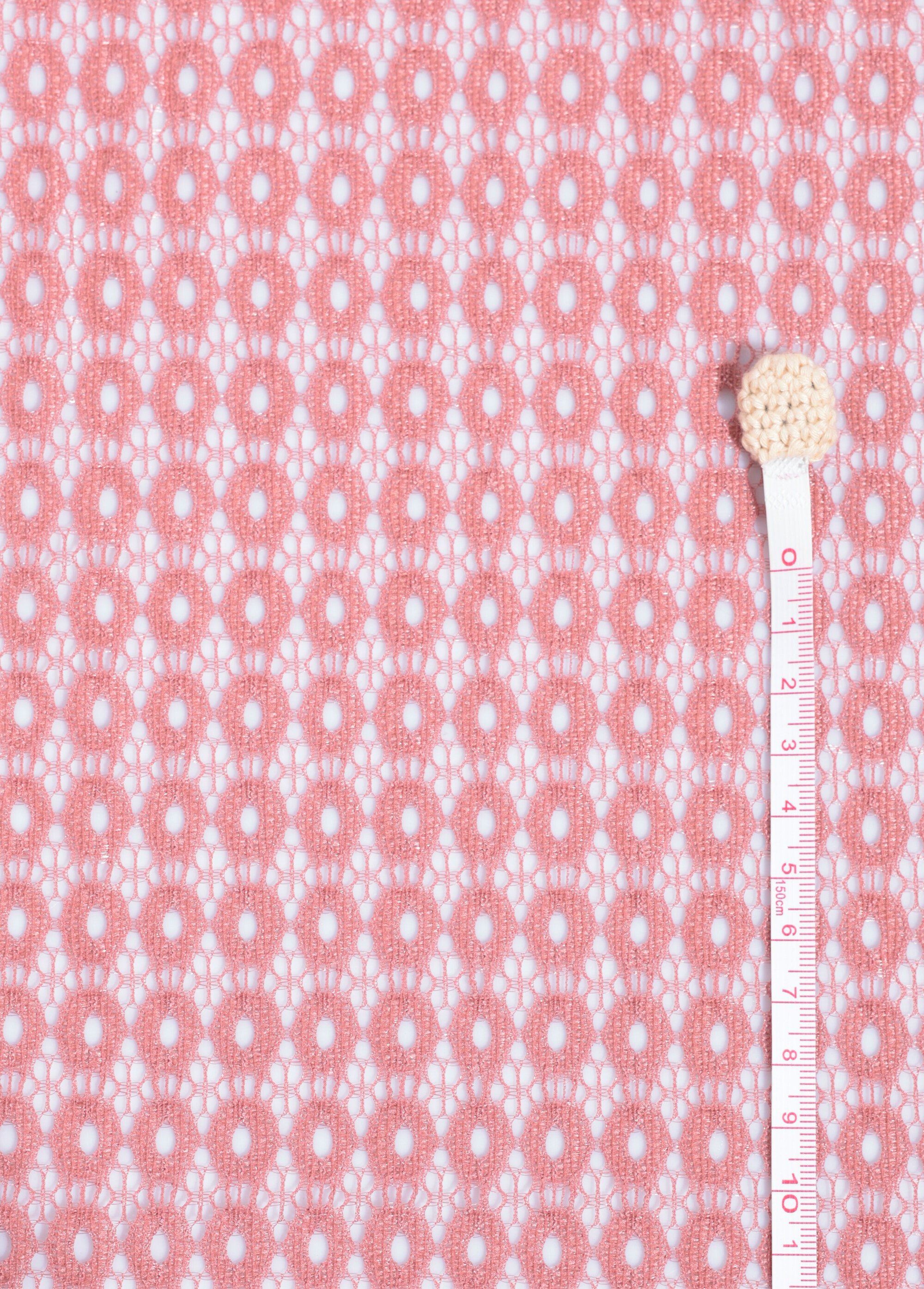 Coupon dentelle guipure ovale, 2R ROSE COT143978 DE1