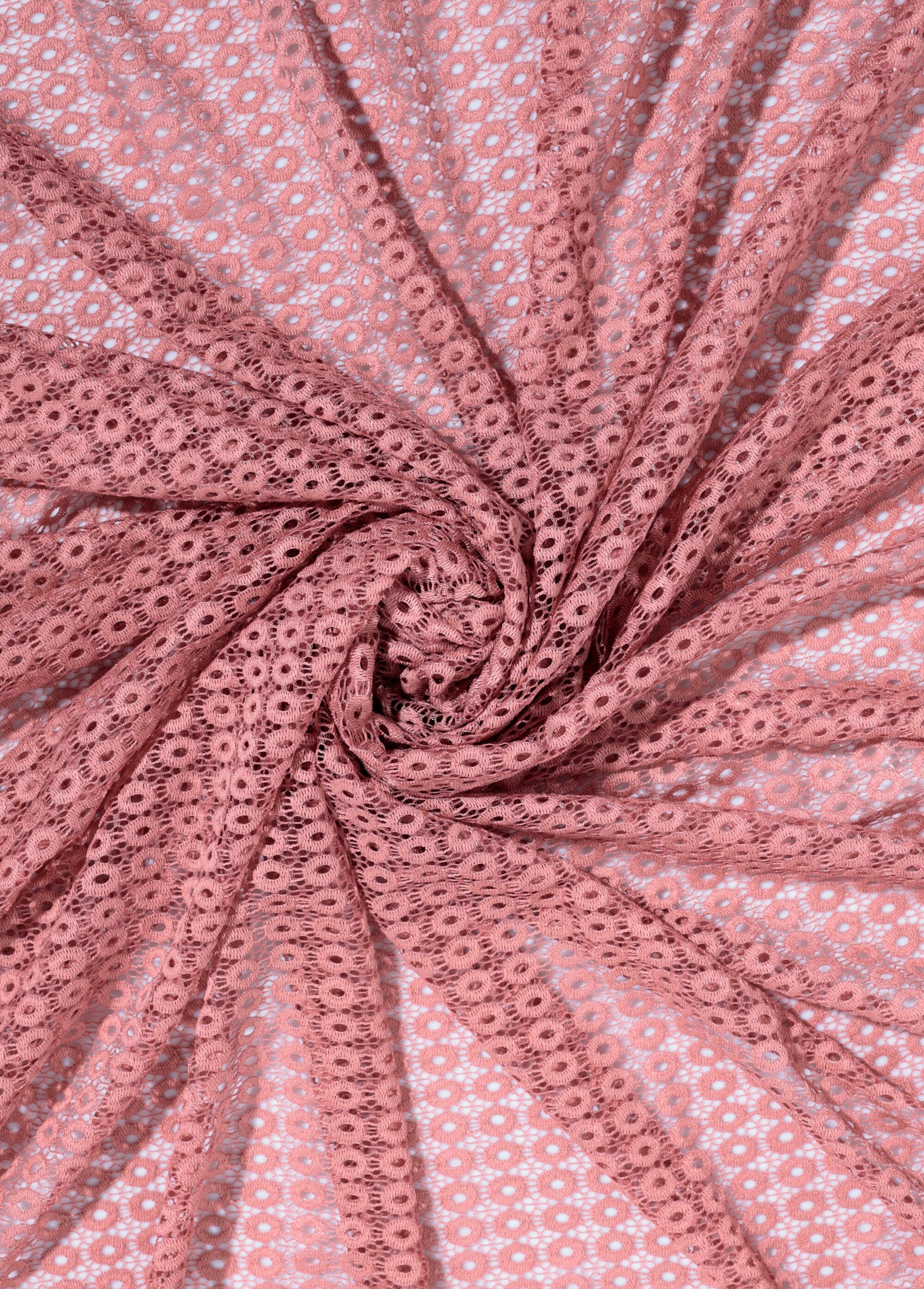 Coupon dentelle guipure ovale, 2R ROSE COT143978 FA1