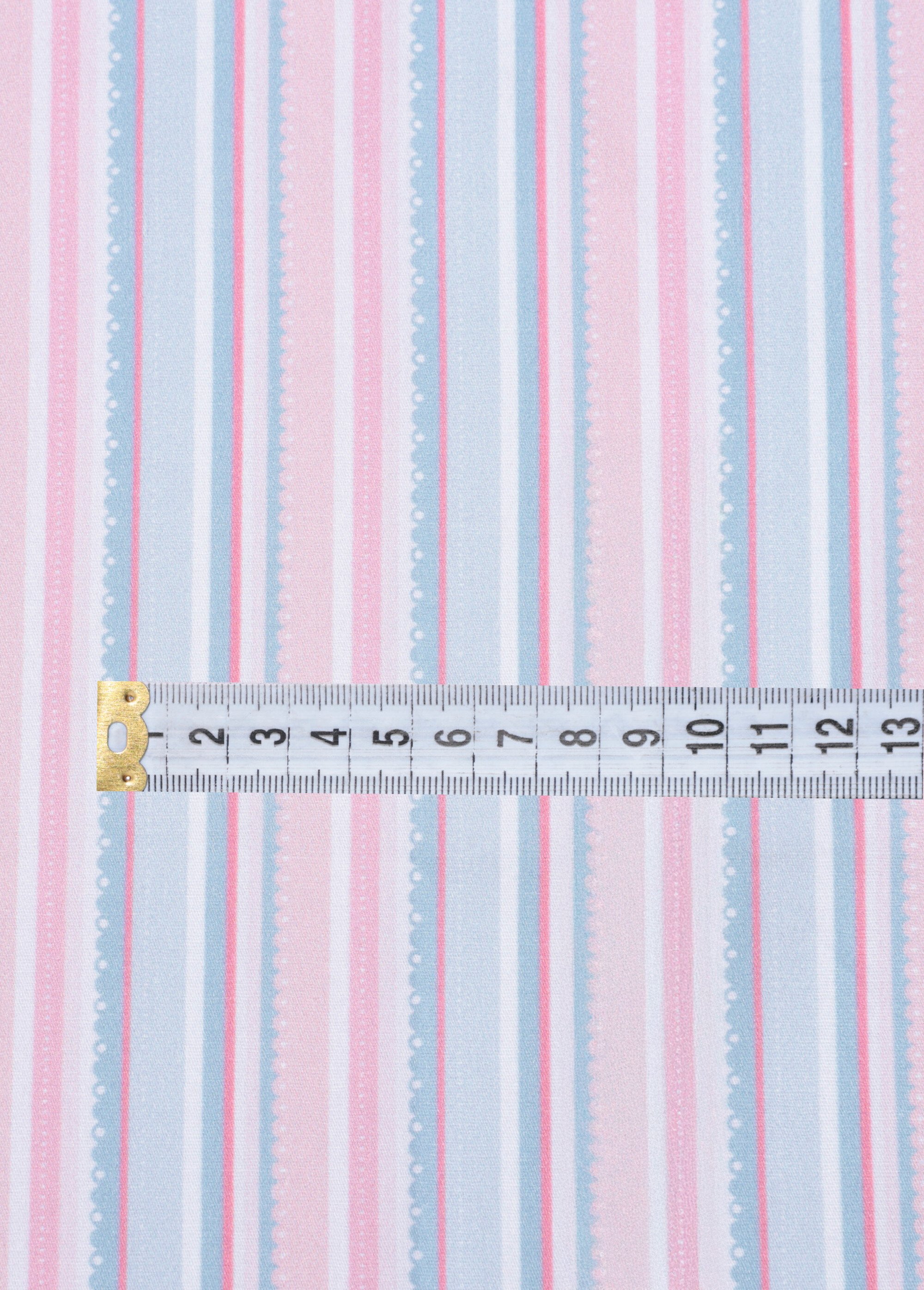 Coupon tissu ameublement rayé 5B BLEU COT144589 DE1