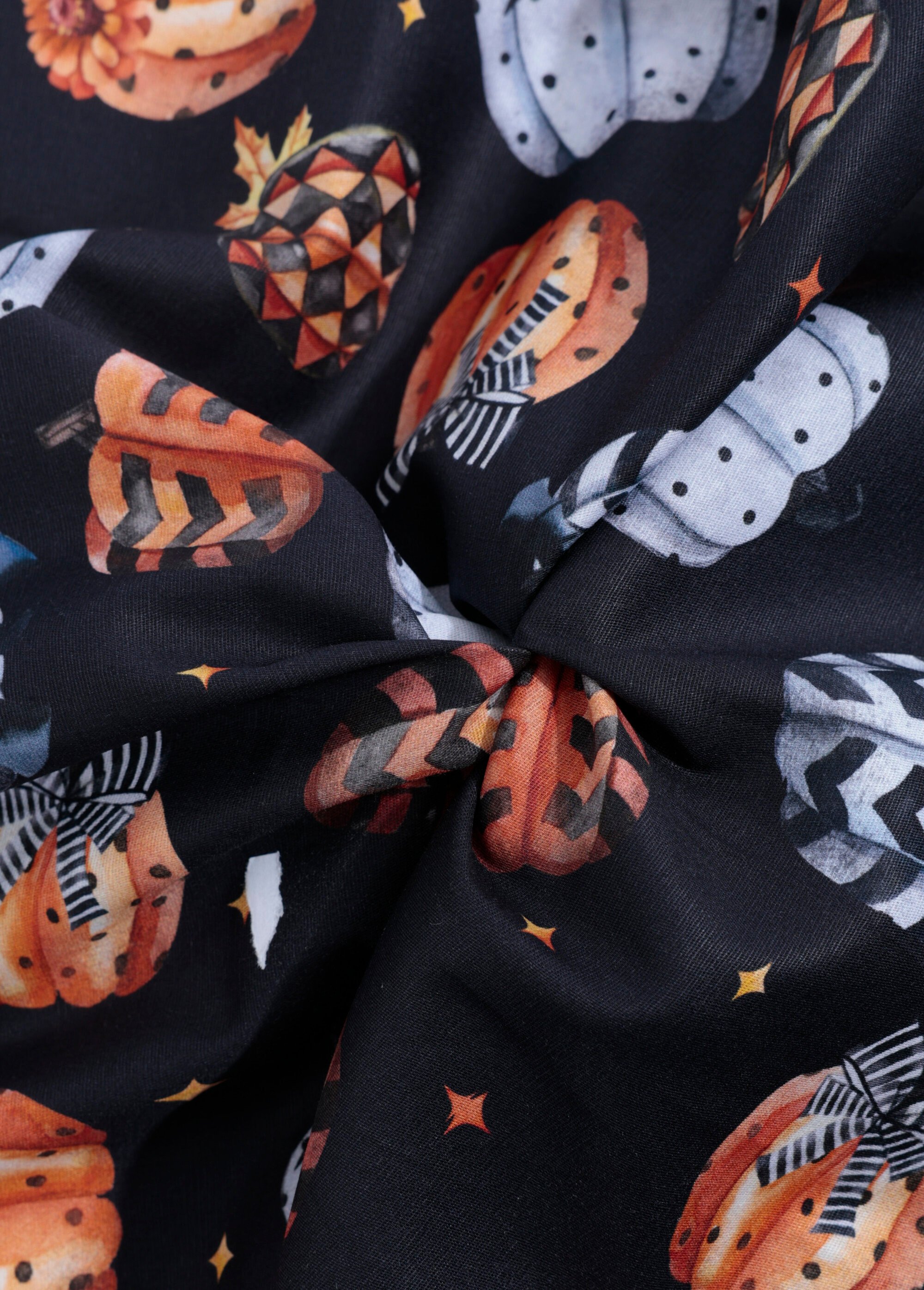 Coupon tissu déco thème Halloween NOIR COT139329 FA1