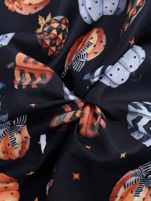 Coupon tissu déco thème Halloween NOIR COT139329 FA1