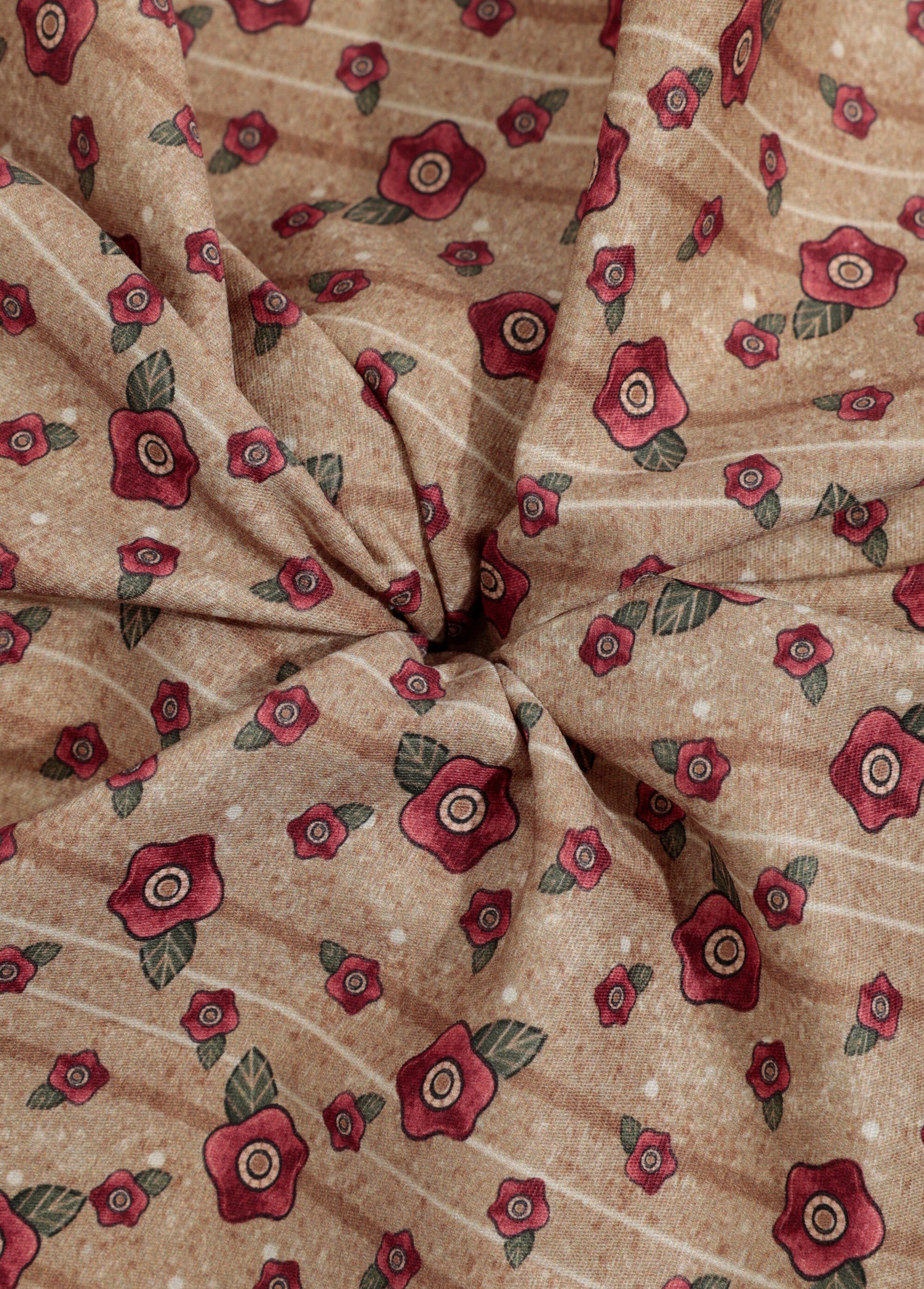 Coupon tissu motif fleuri 3R