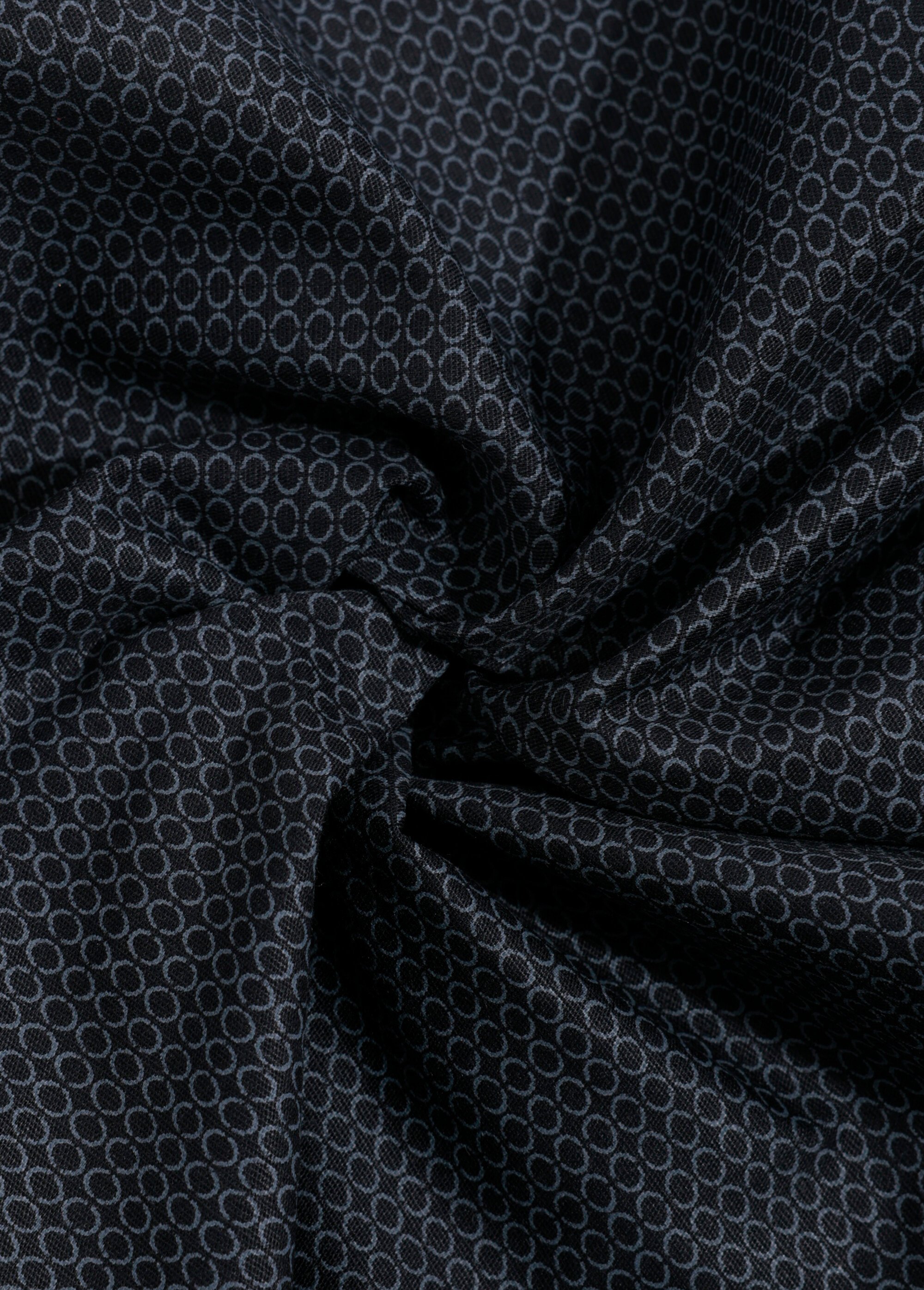 Coupon tissu patchwork motif ovale NOIR COT139084 FA1