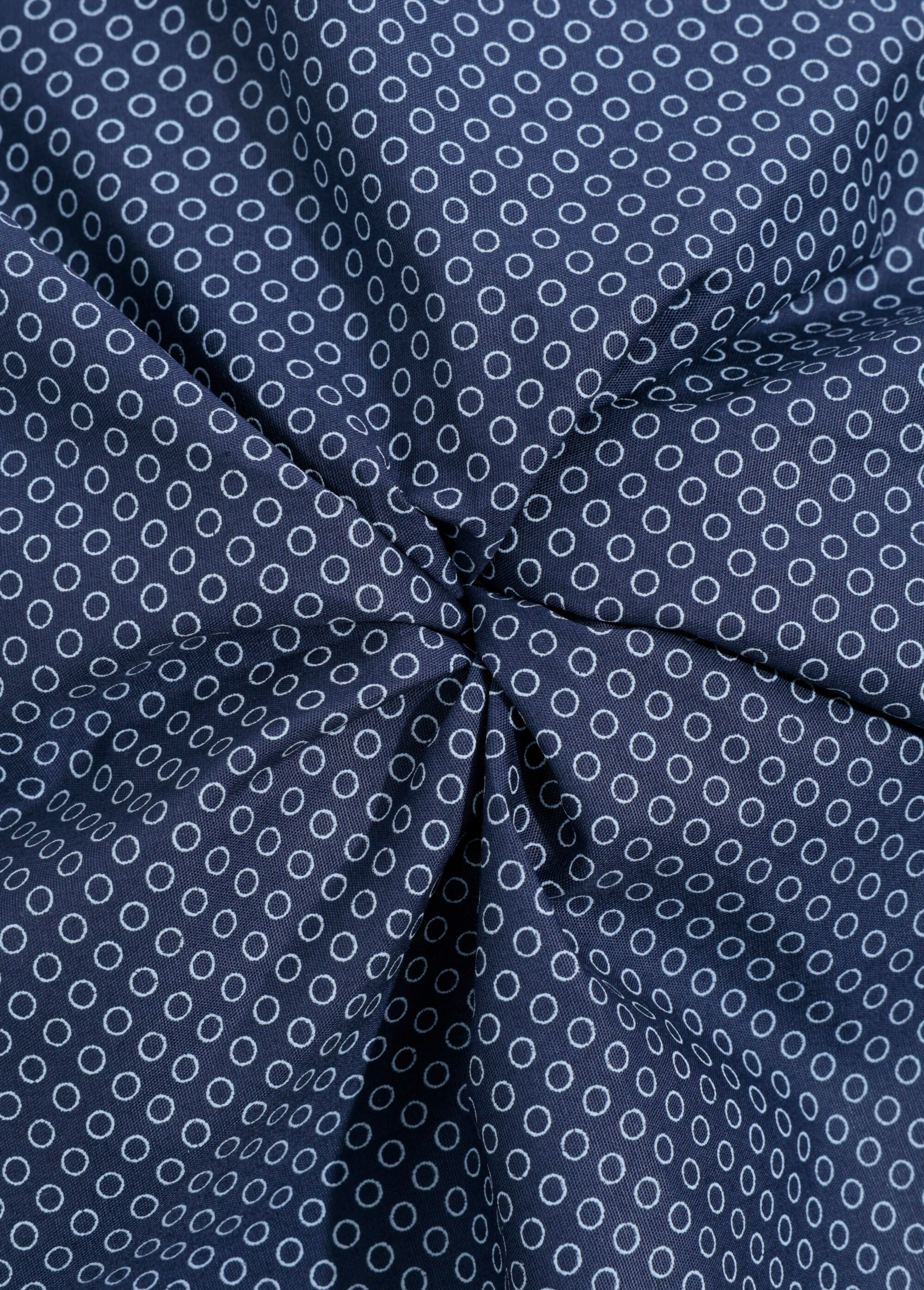 Coupon tissu patchwork motif rond BLANC COT136946 FA1