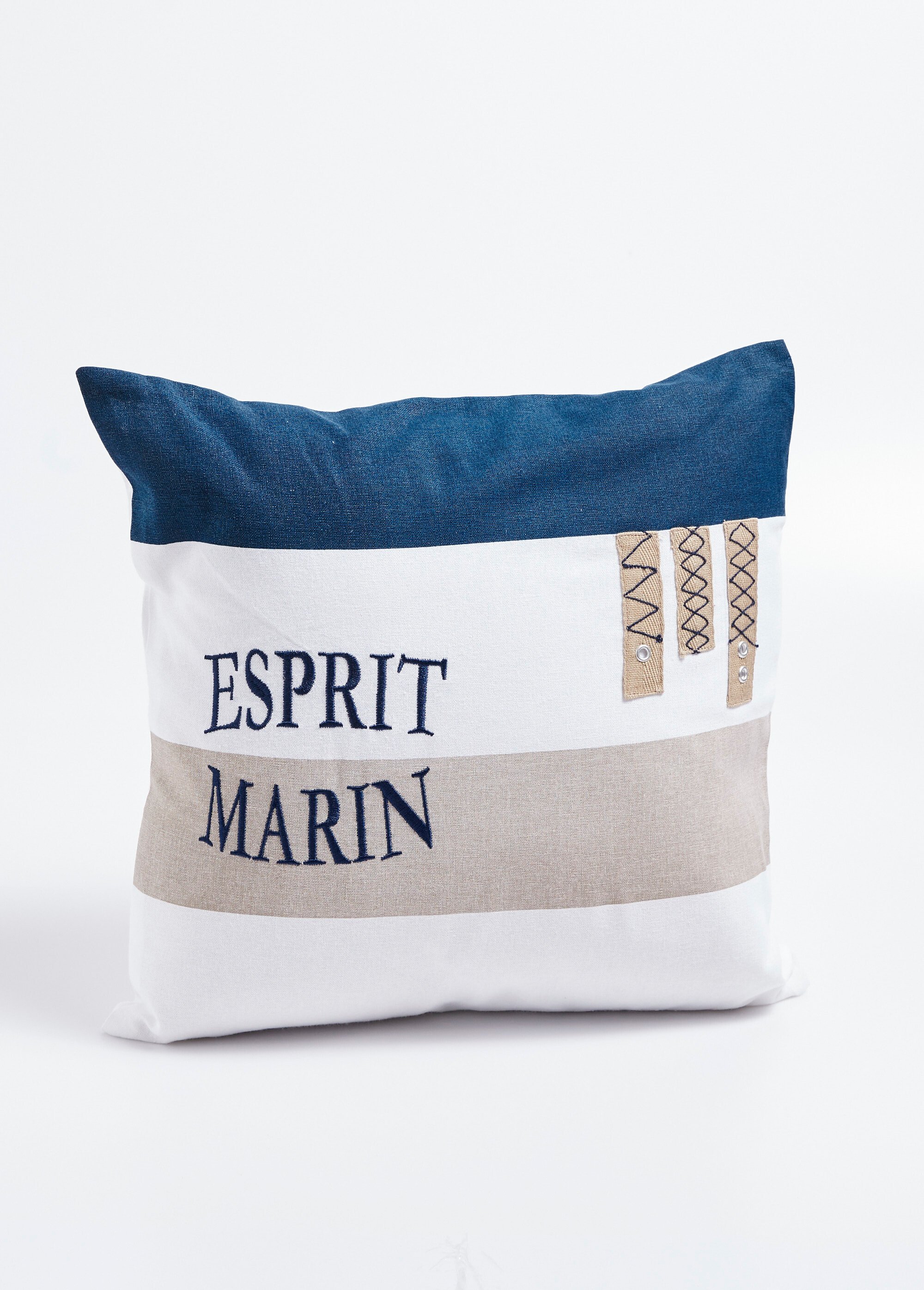 Coussin carré en coton, thème marin