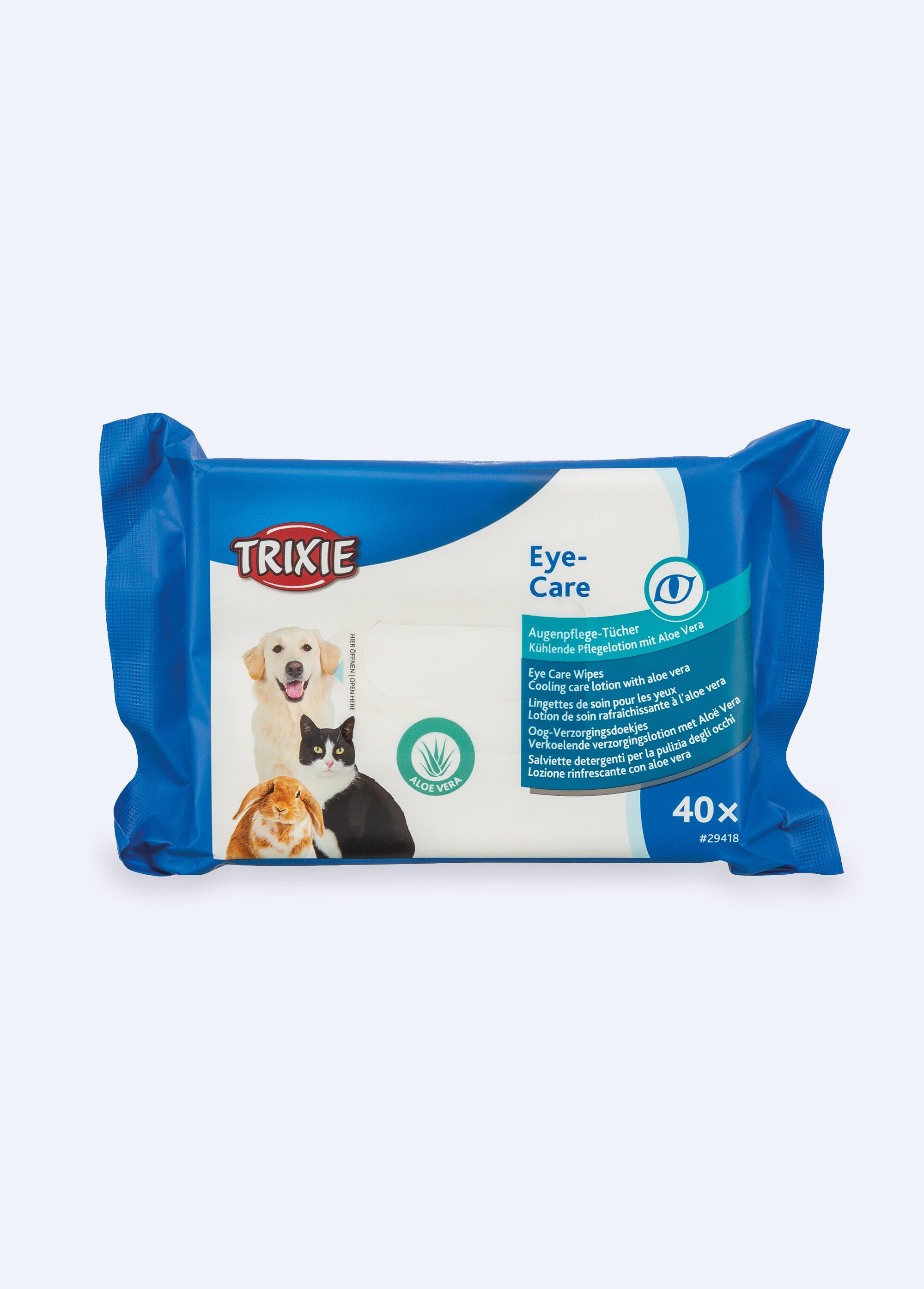 Lingettes yeux Aloe vera, pour animaux BLANC TRX-29418 FA1
