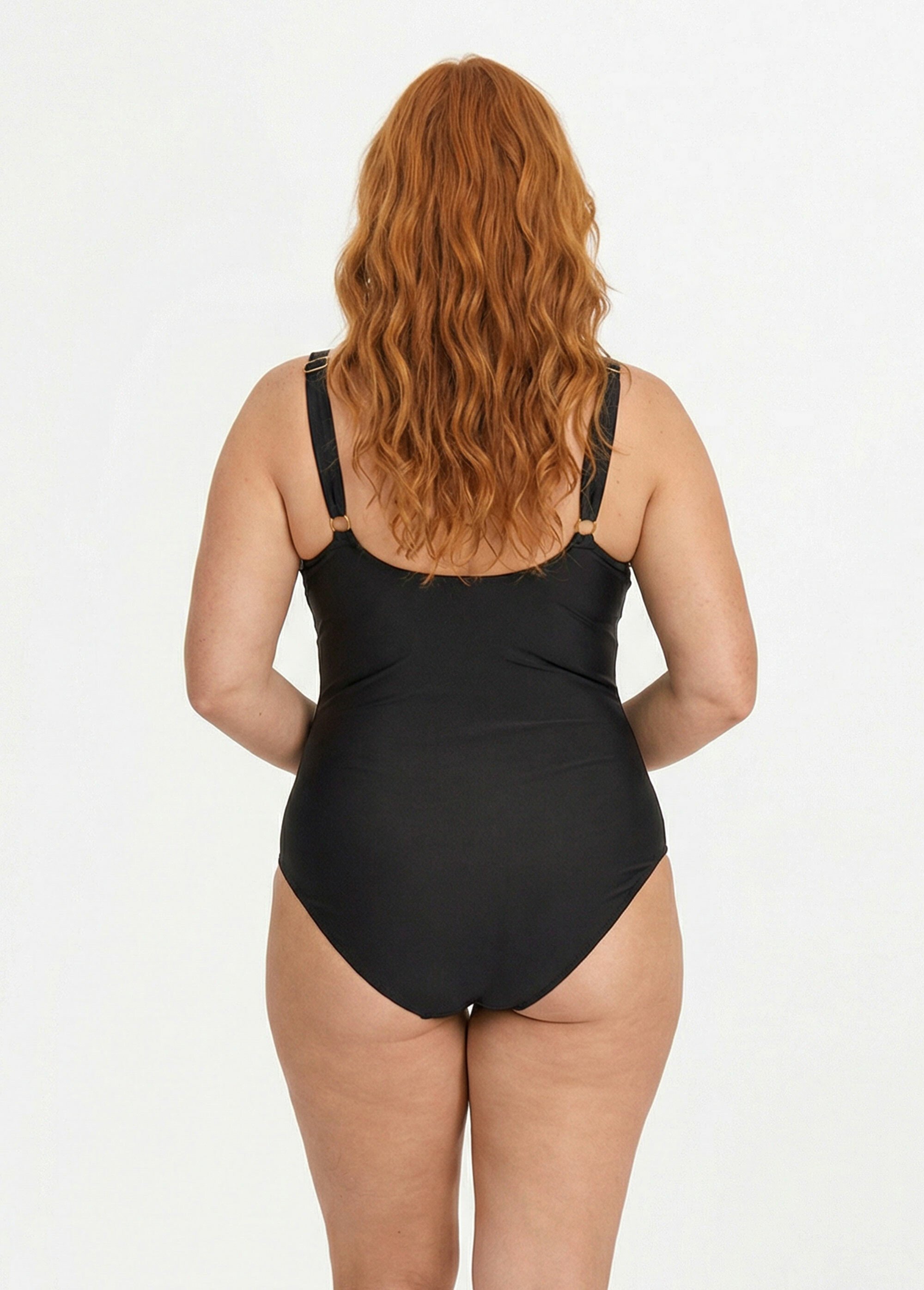 Maillot de bain 1 pièce motif aztèque Femme Grande Taille Noir SUNPY1A5911 DO1