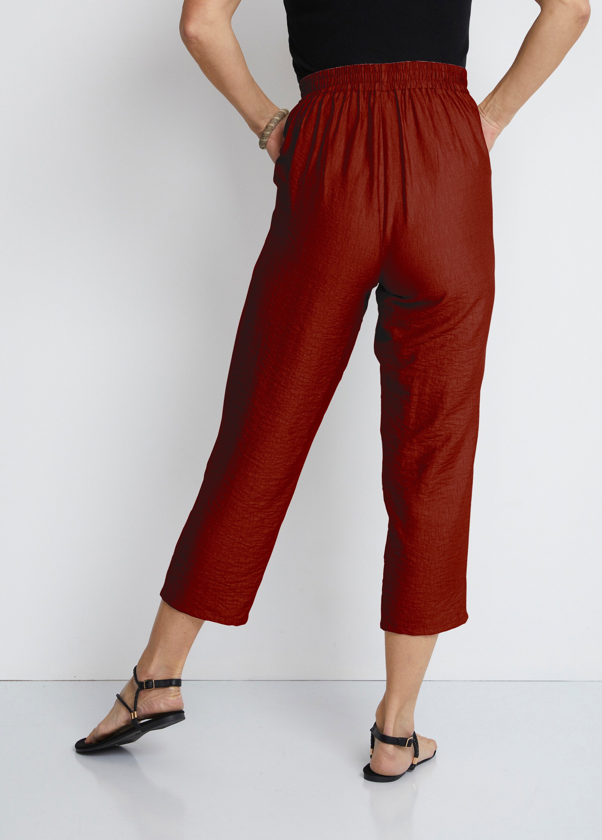 Pantalon 7/8ème en  tissu gaufré