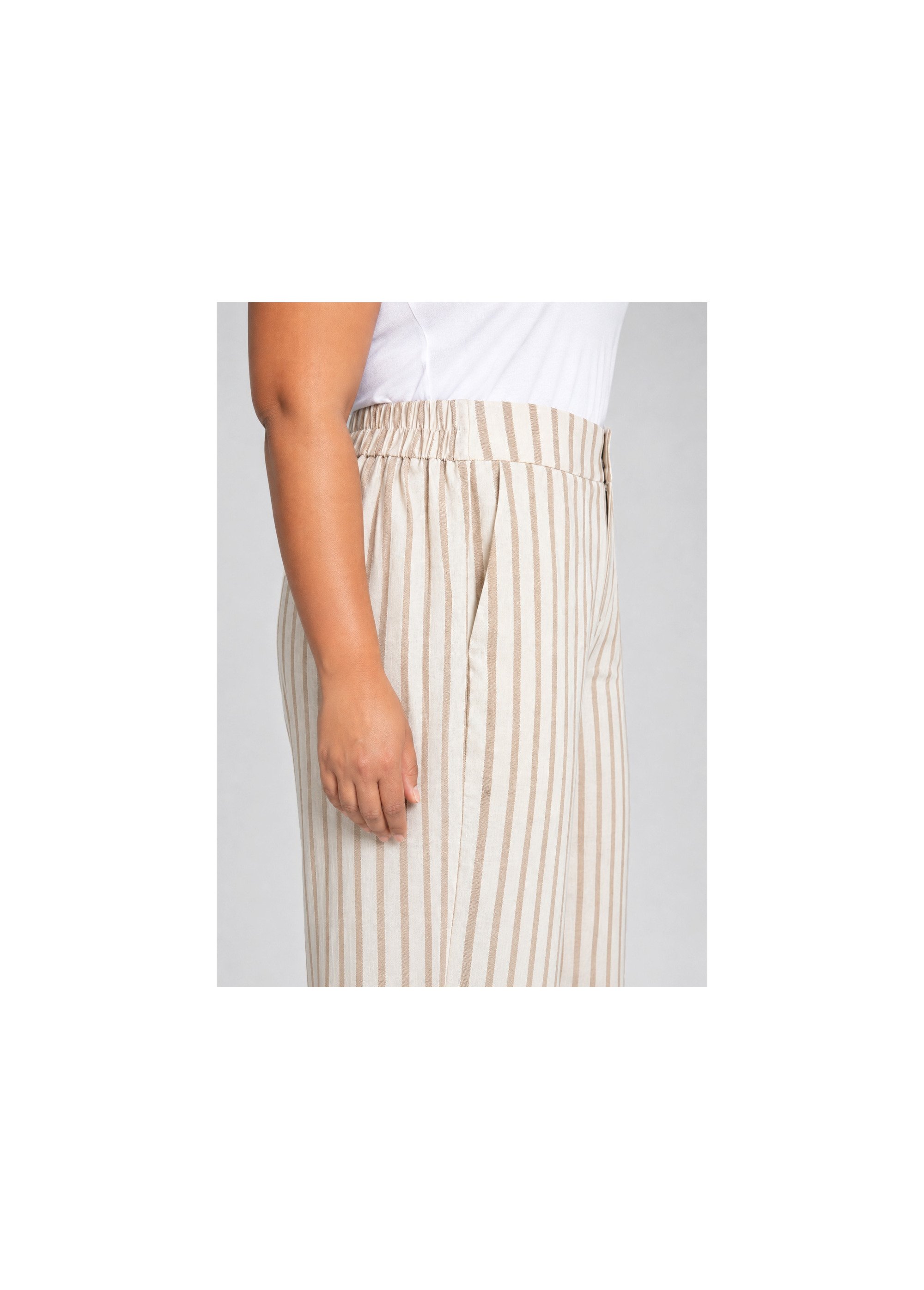 Pantalon large, rayures  métallisées