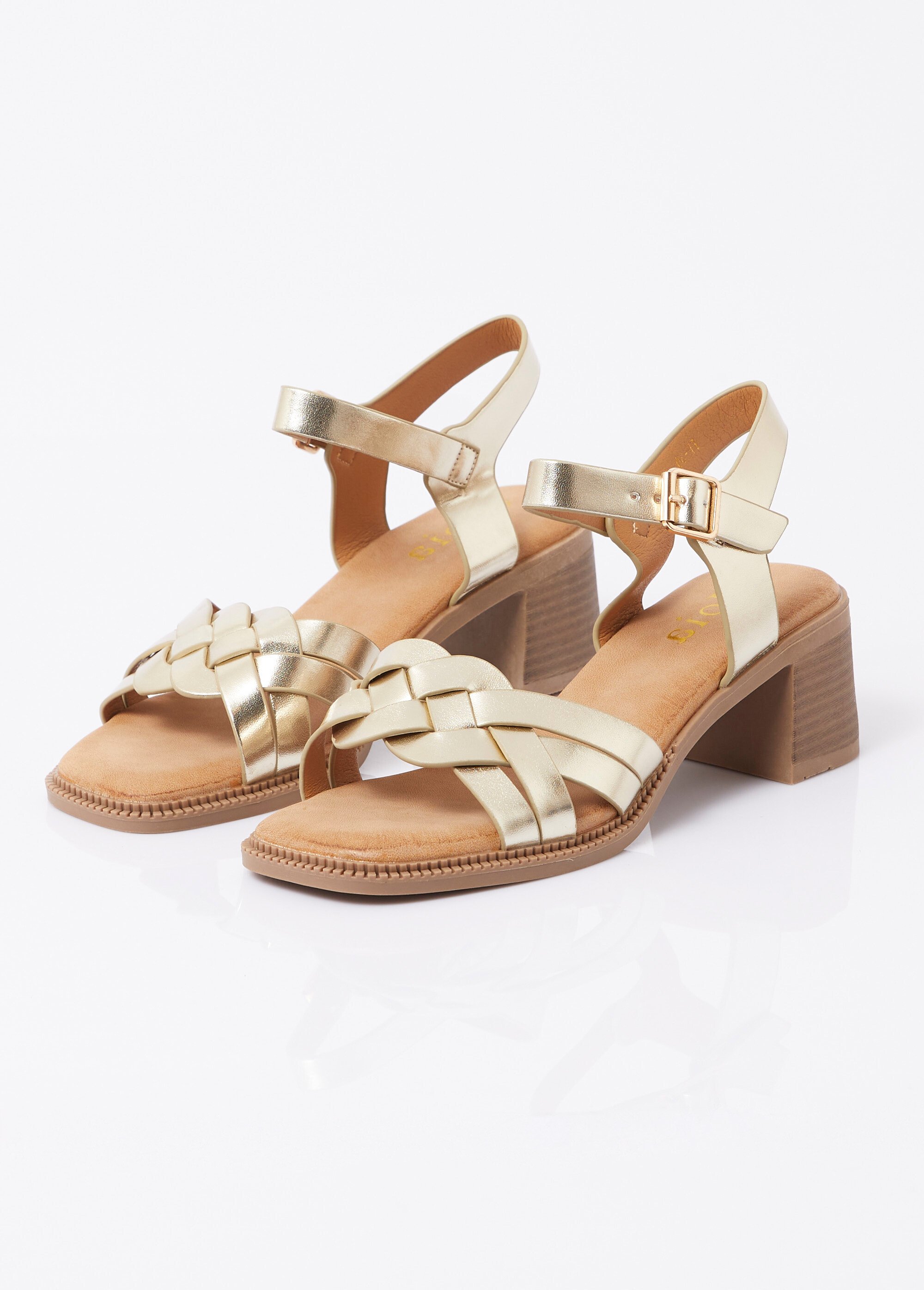 Sandales talon haut, brides fantaisie Femme Doré JOIFF-30 DE1