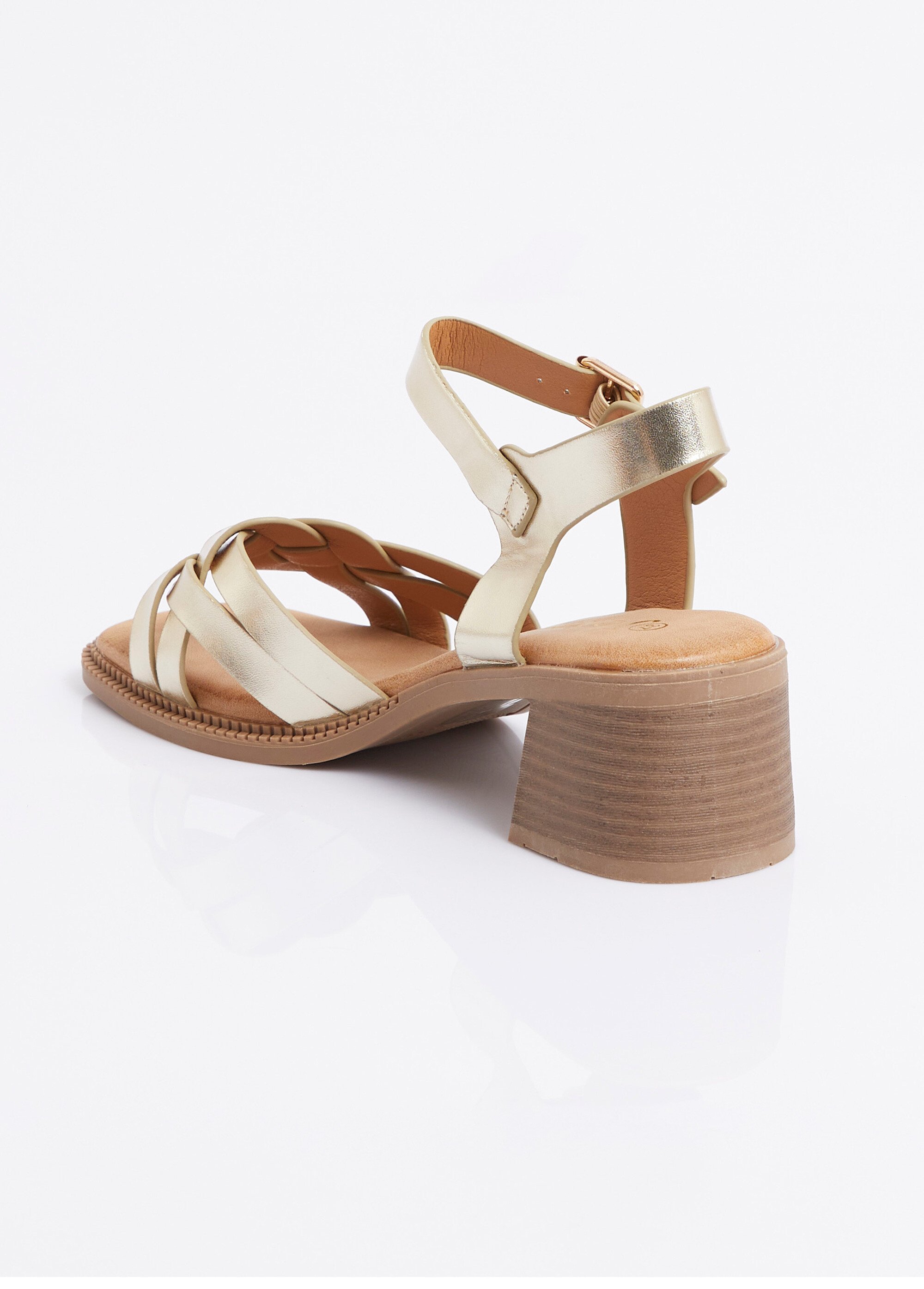 Sandales talon haut, brides fantaisie