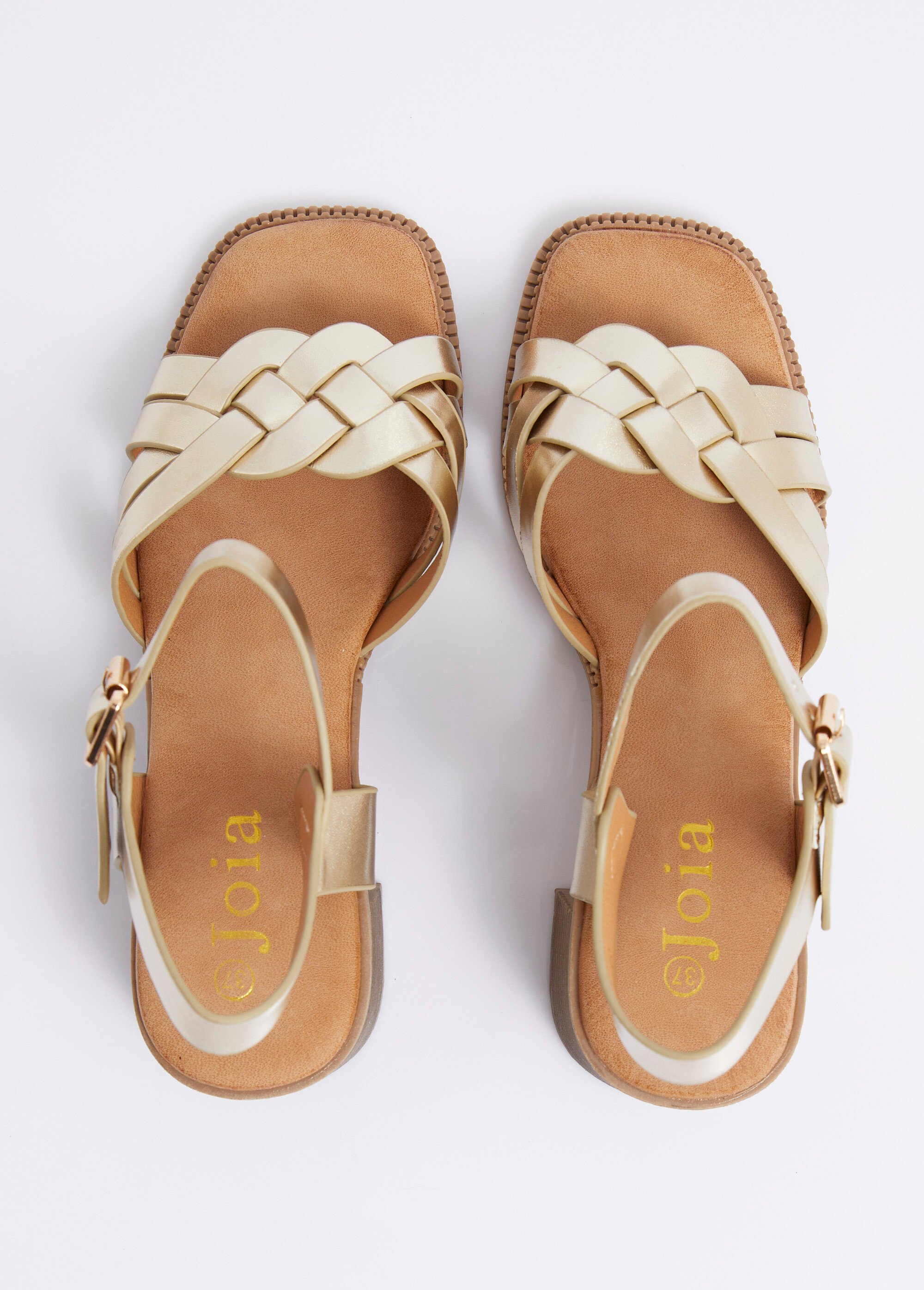 Sandales talon haut, brides fantaisie Femme Doré JOIFF-30 OV1