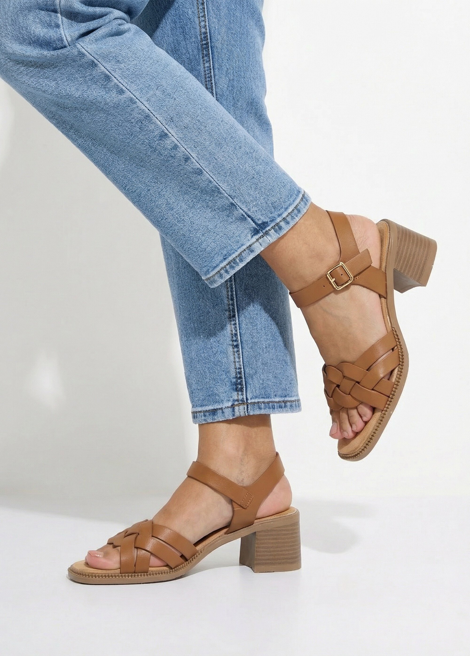 Sandales talon haut, brides fantaisie Femme Marron JOIFF-30 SI1