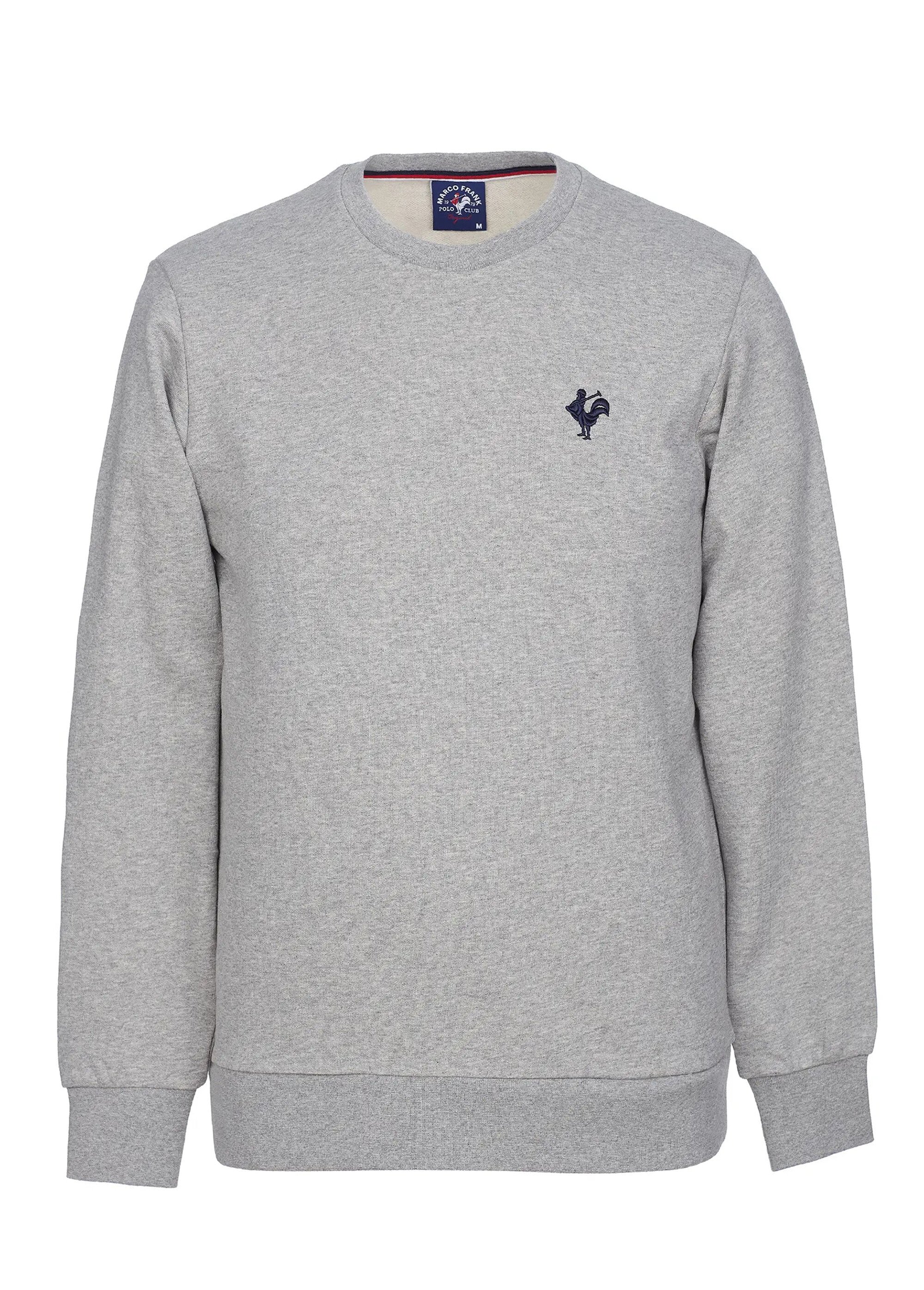 Sweat molletonné col rond manches longues Gris MFK-MORIN AP1