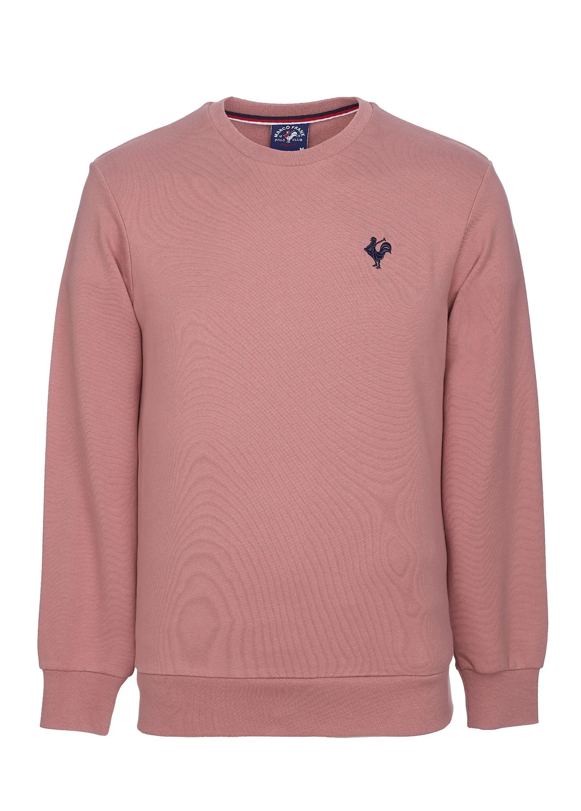 Sweat molletonné col rond manches longues Rose MFK-MORIN AP1