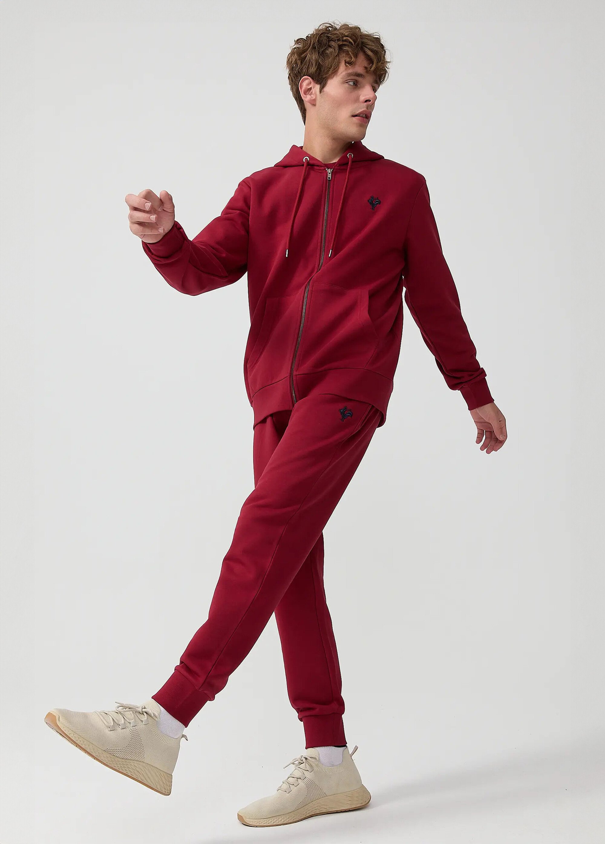 Sweat molletonné zippé à capuche Rouge MFK- DUCASSE SF1