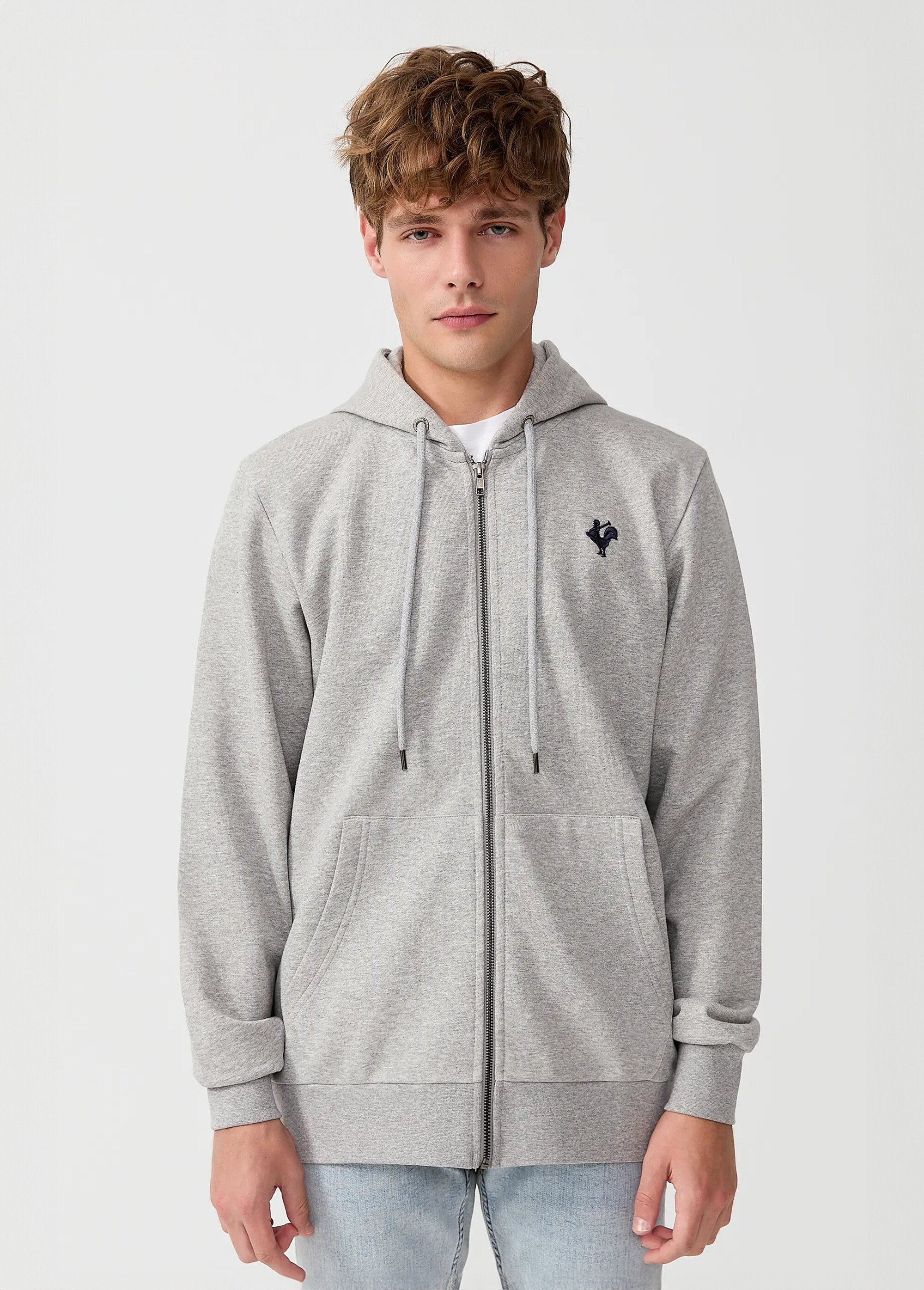 Sweat molletonné zippé à capuche
