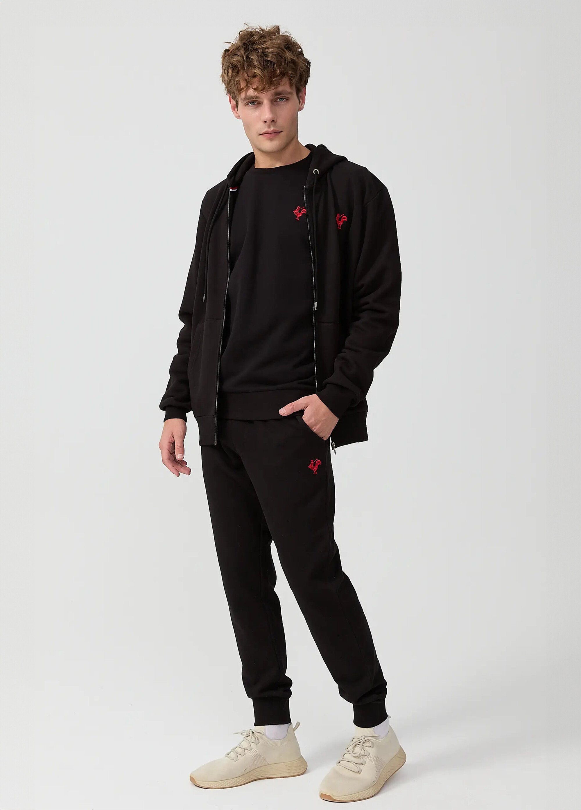 Sweat molletonné zippé à capuche Noir MFK- DUCASSE SF1