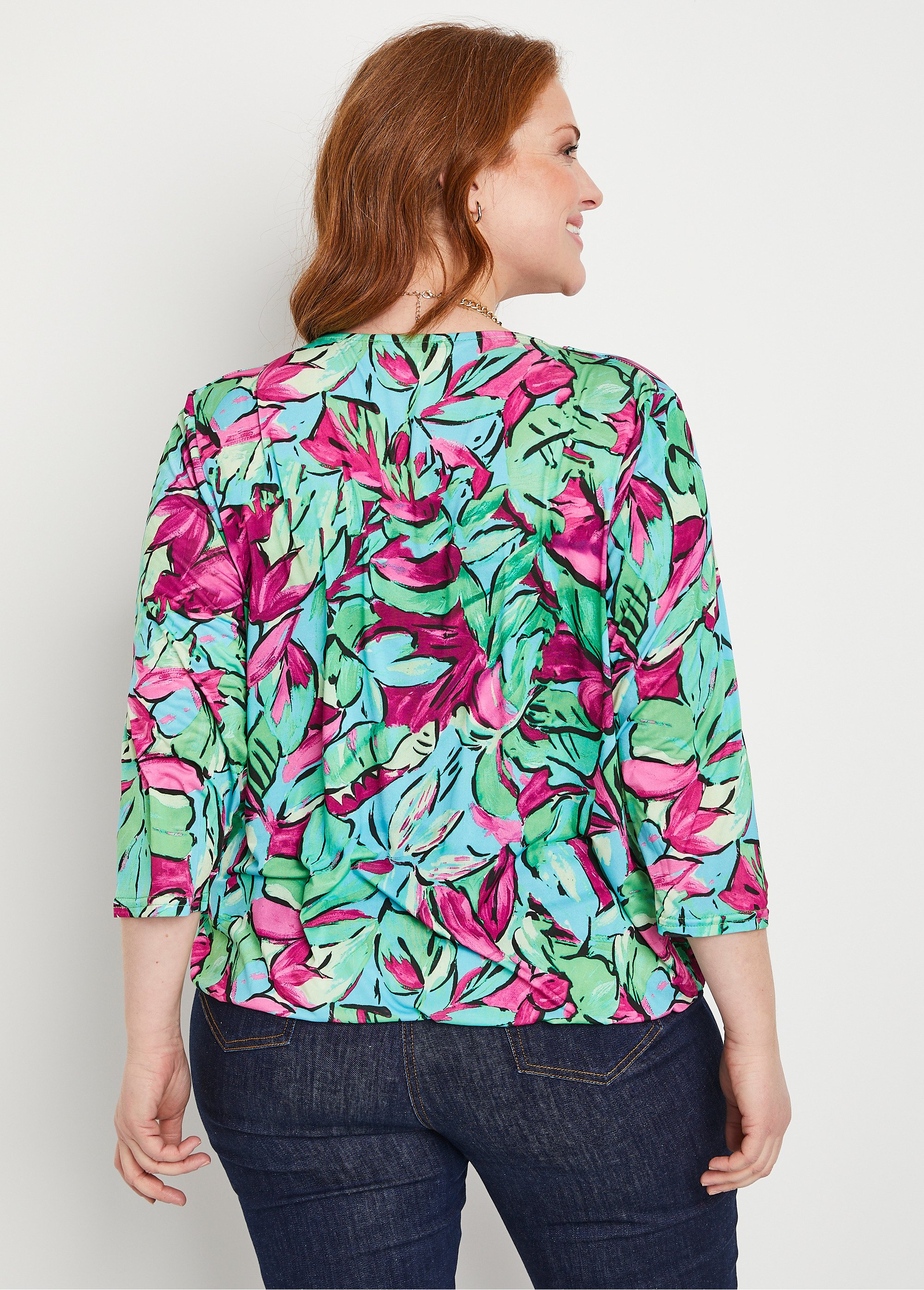 T-shirt blousant cache-coeur