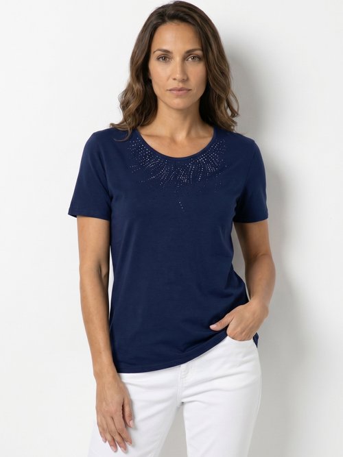 T-shirt court manches courtes Femme Bleu COTINGA FA1