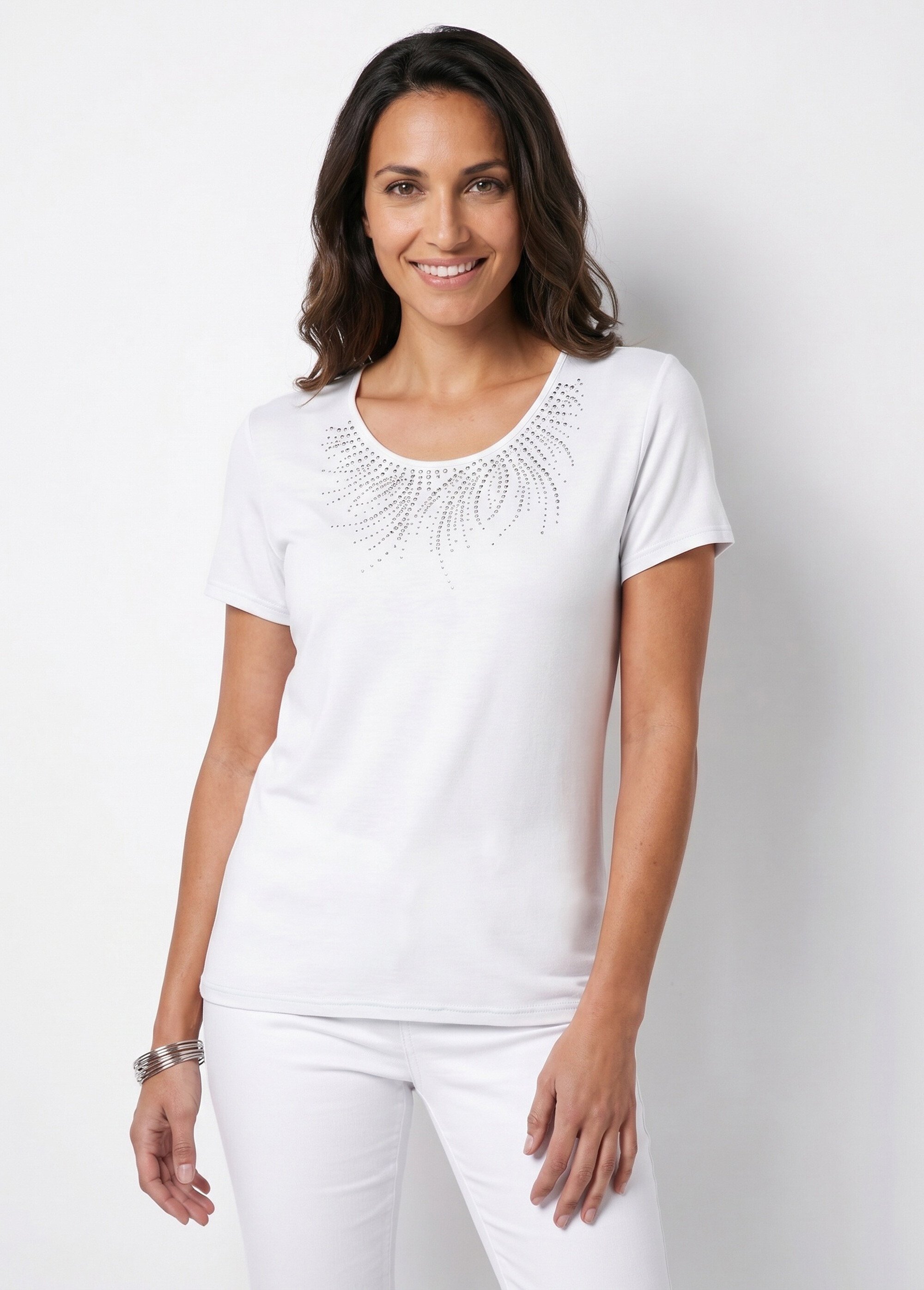 T-shirt court manches courtes Femme Blanc COTINGA FA1